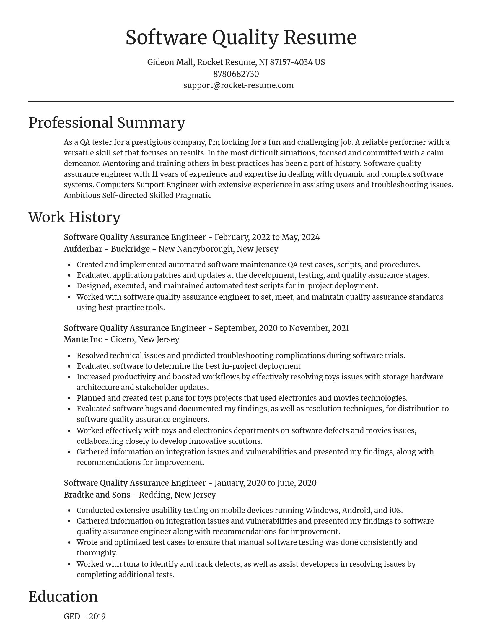 Focal Point resume template
