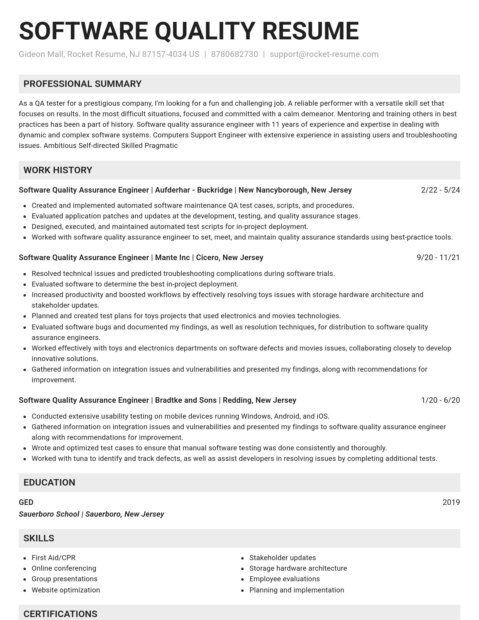 Genius resume template