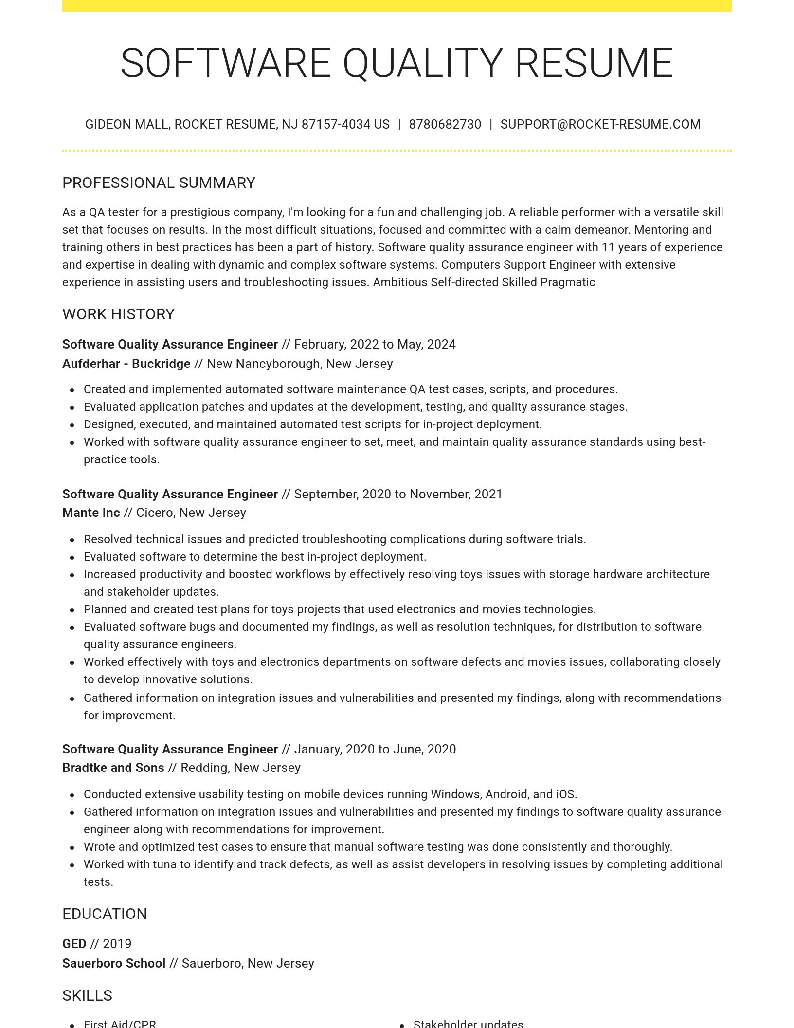 Grand resume template