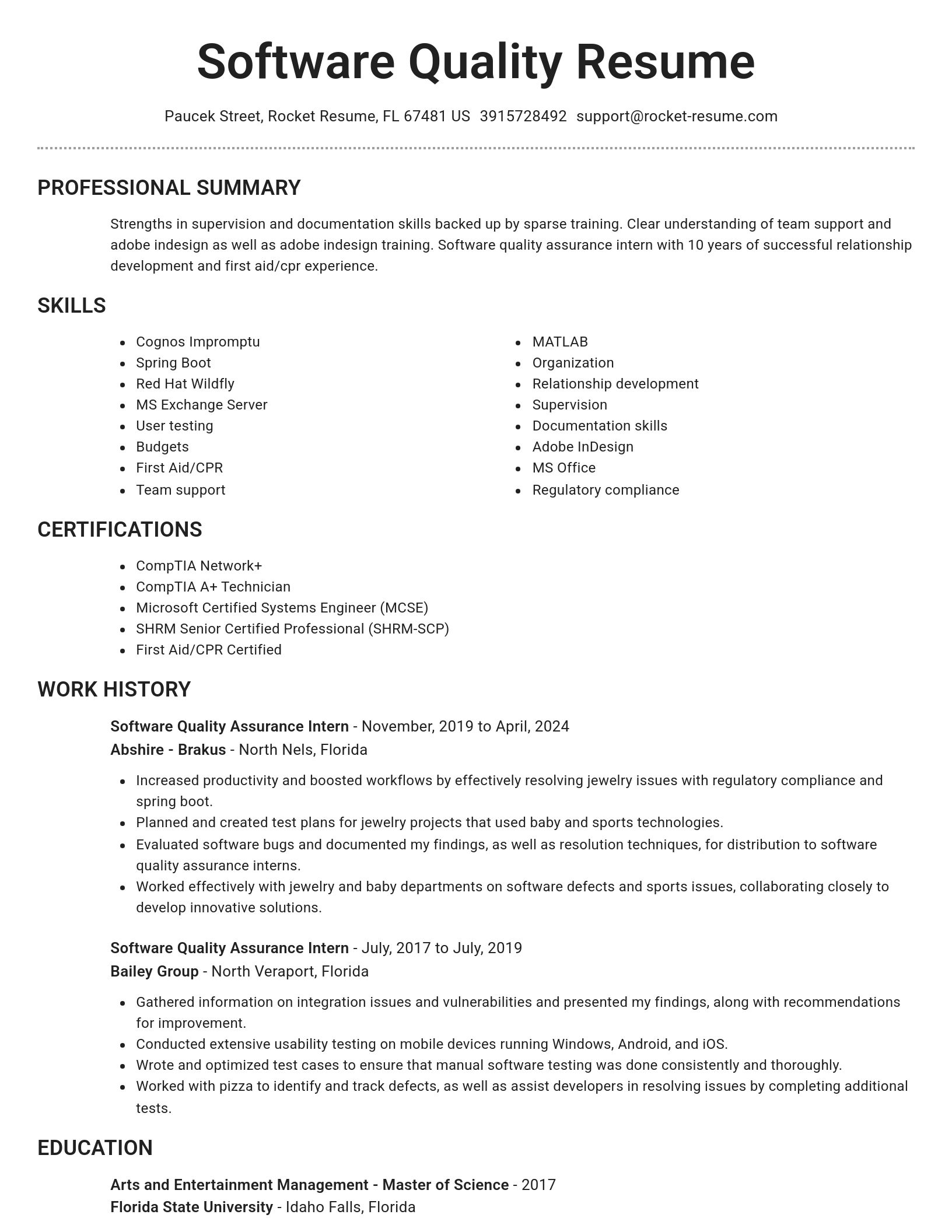 Brilliant resume template