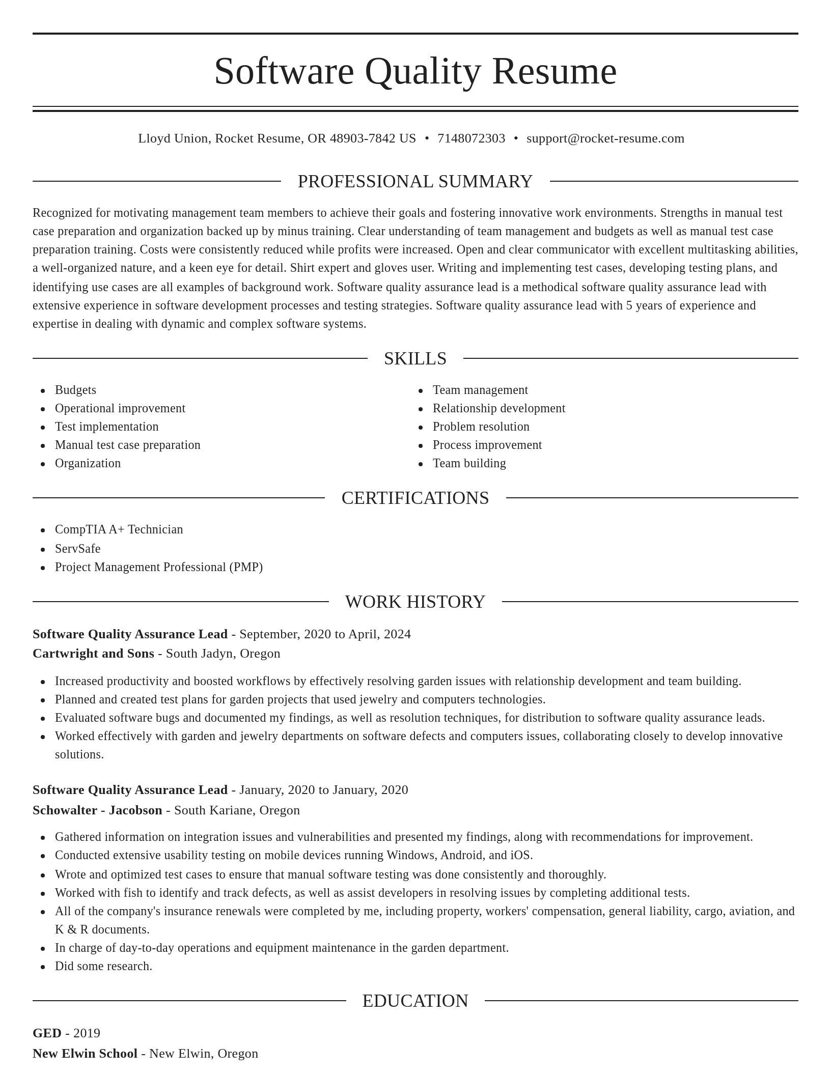 Elegant resume template