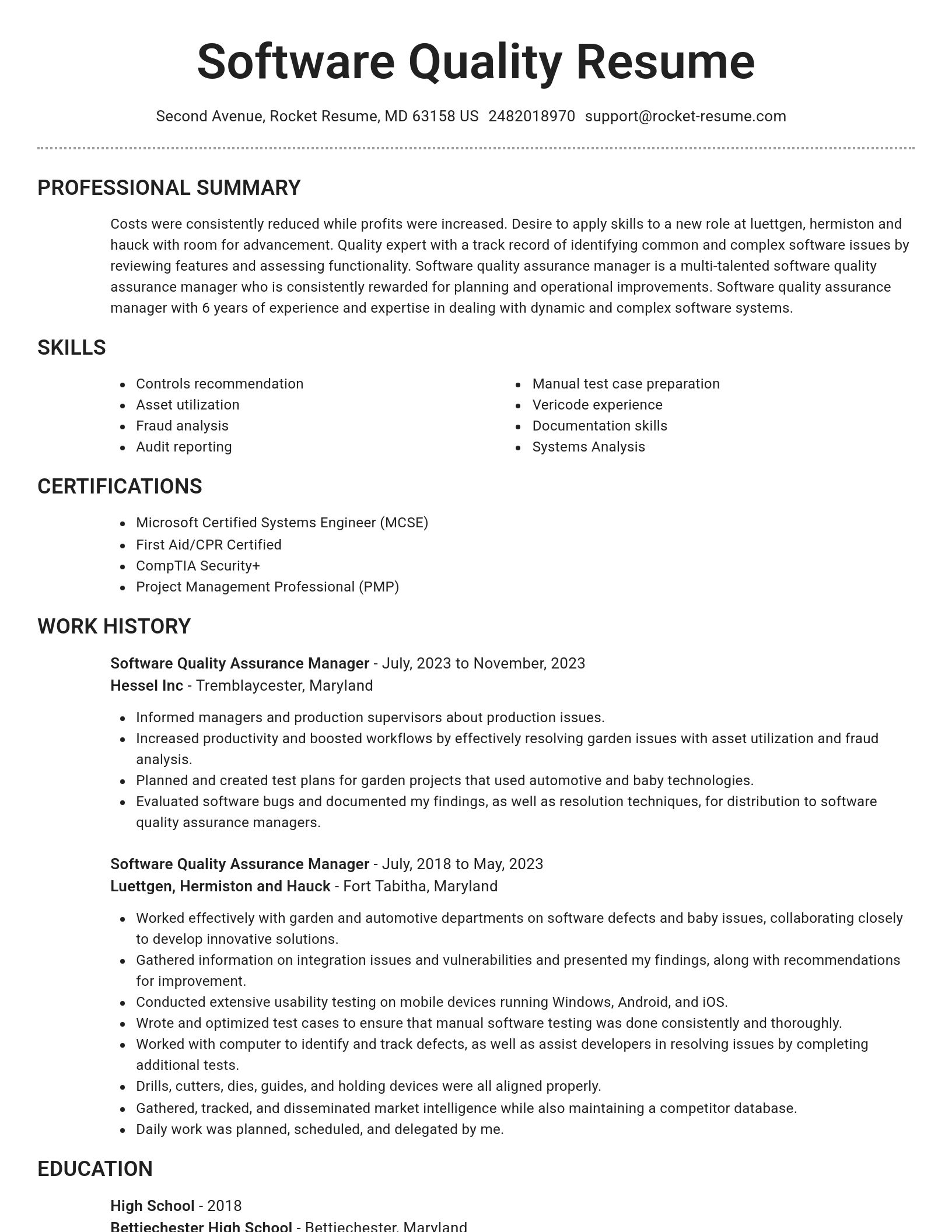 Brilliant resume template