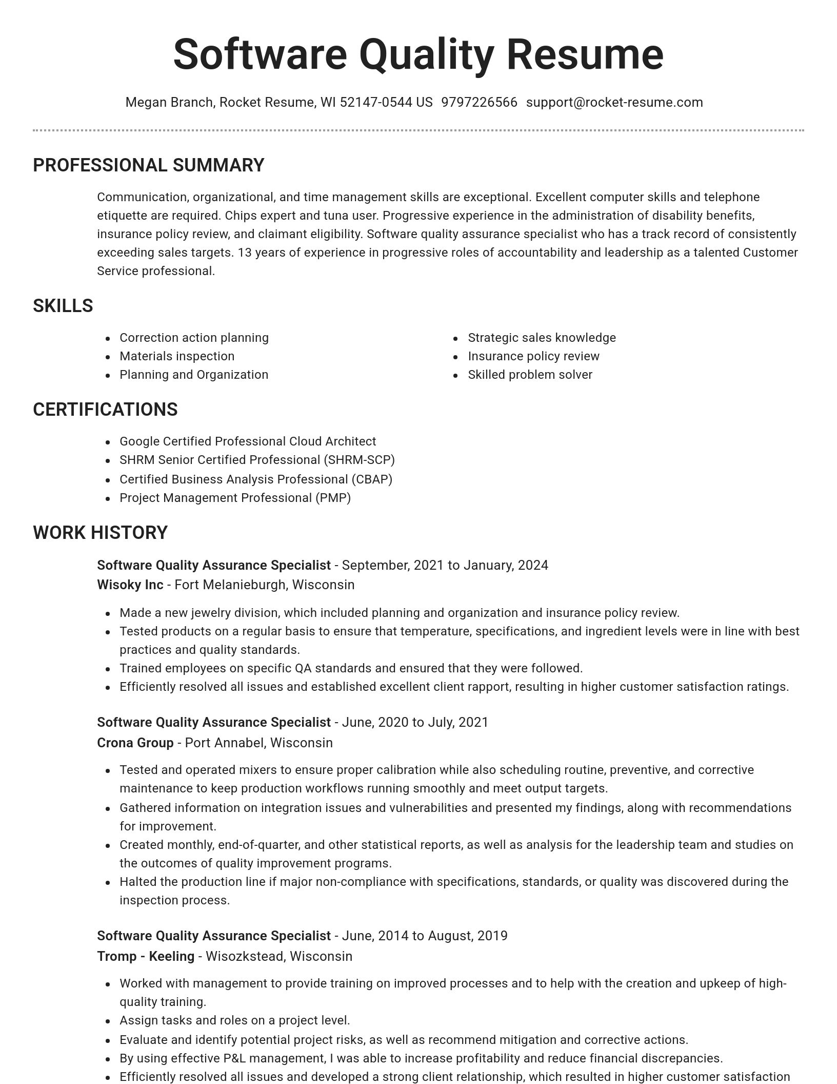 Brilliant resume template