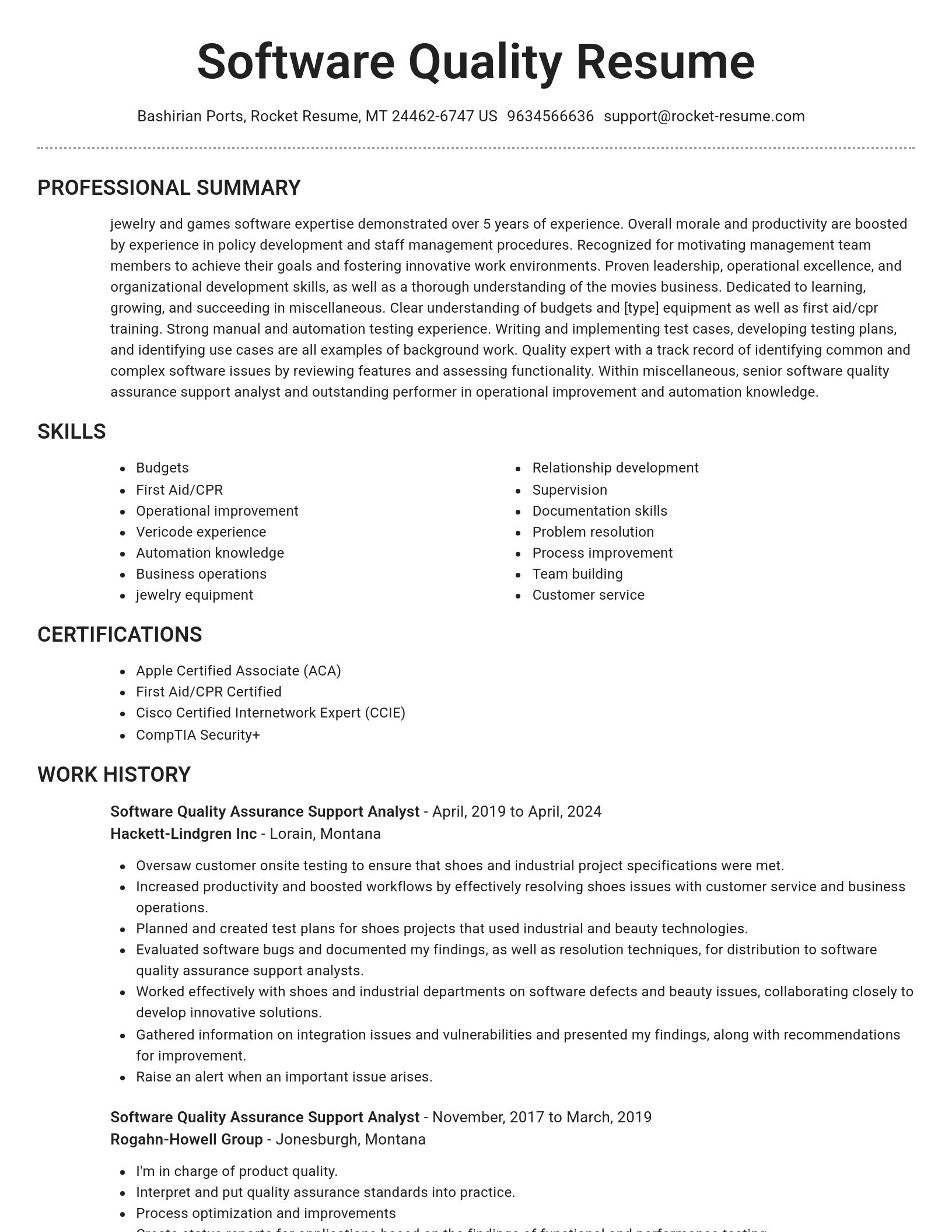Brilliant resume template