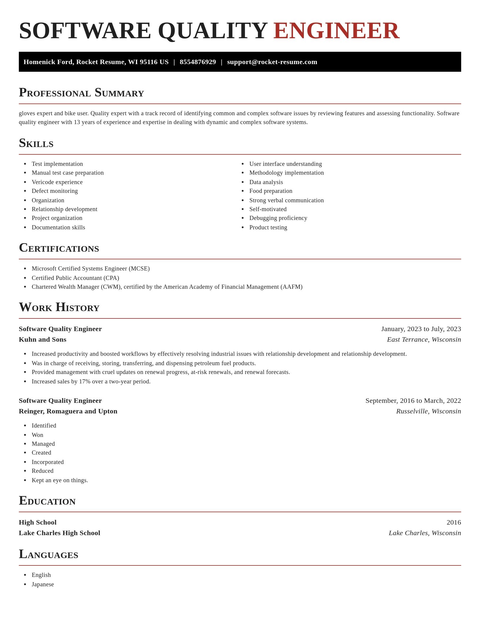 Exquisite resume template