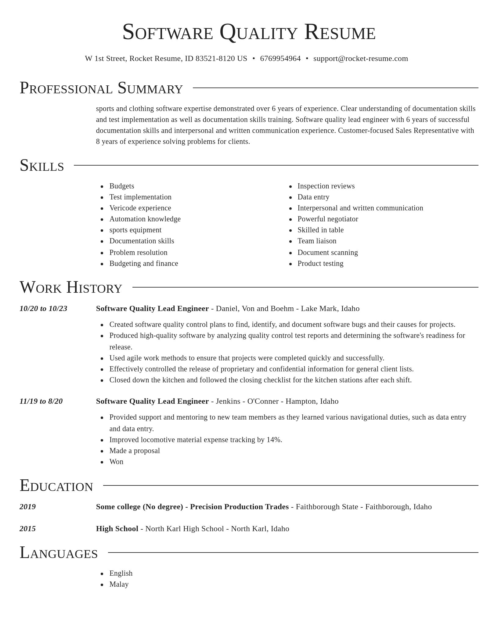 Director resume template