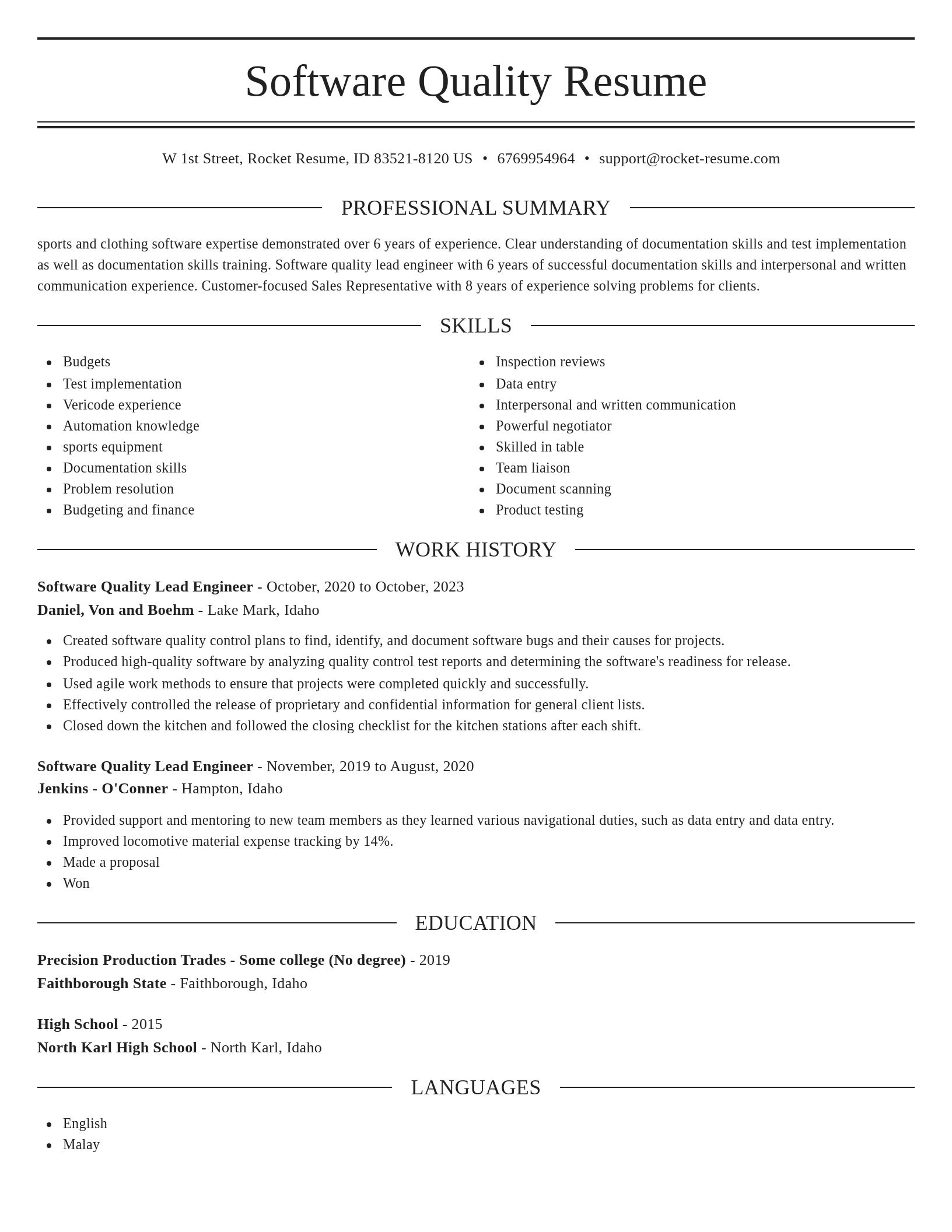 Elegant resume template