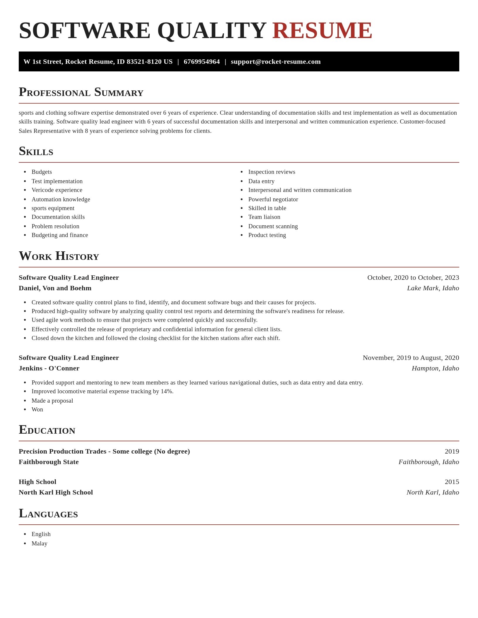 Exquisite resume template