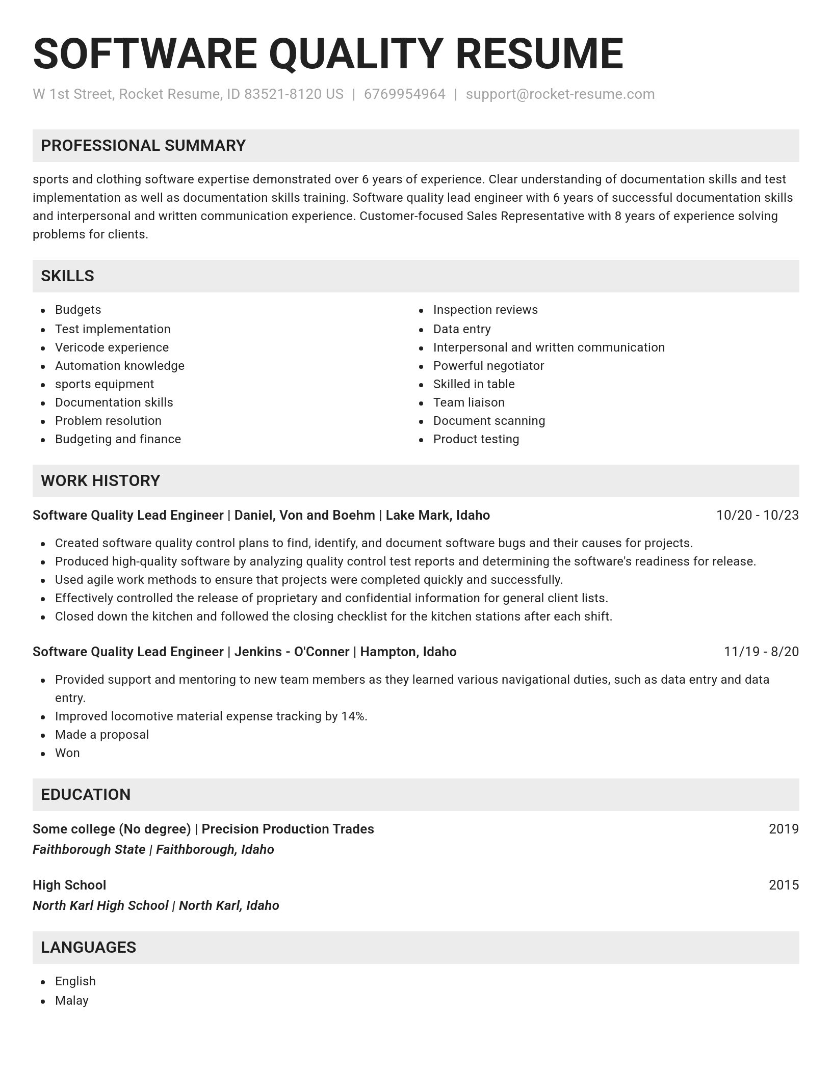 Genius resume template