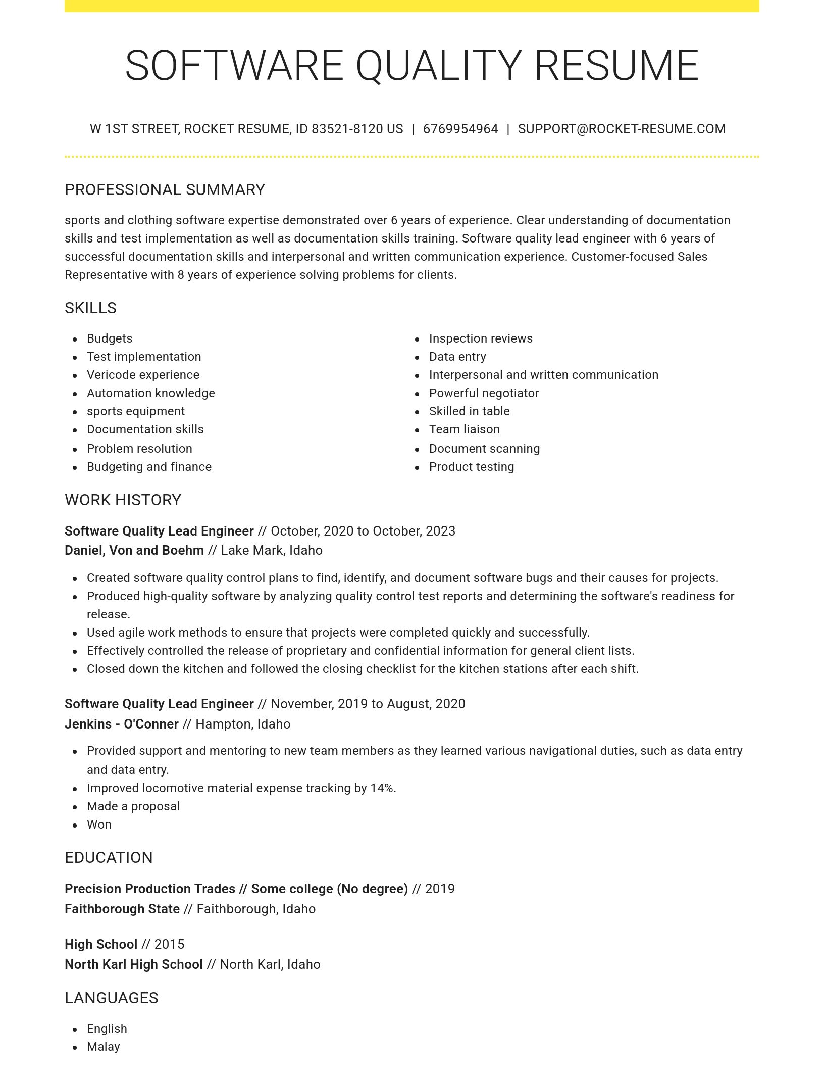 Grand resume template