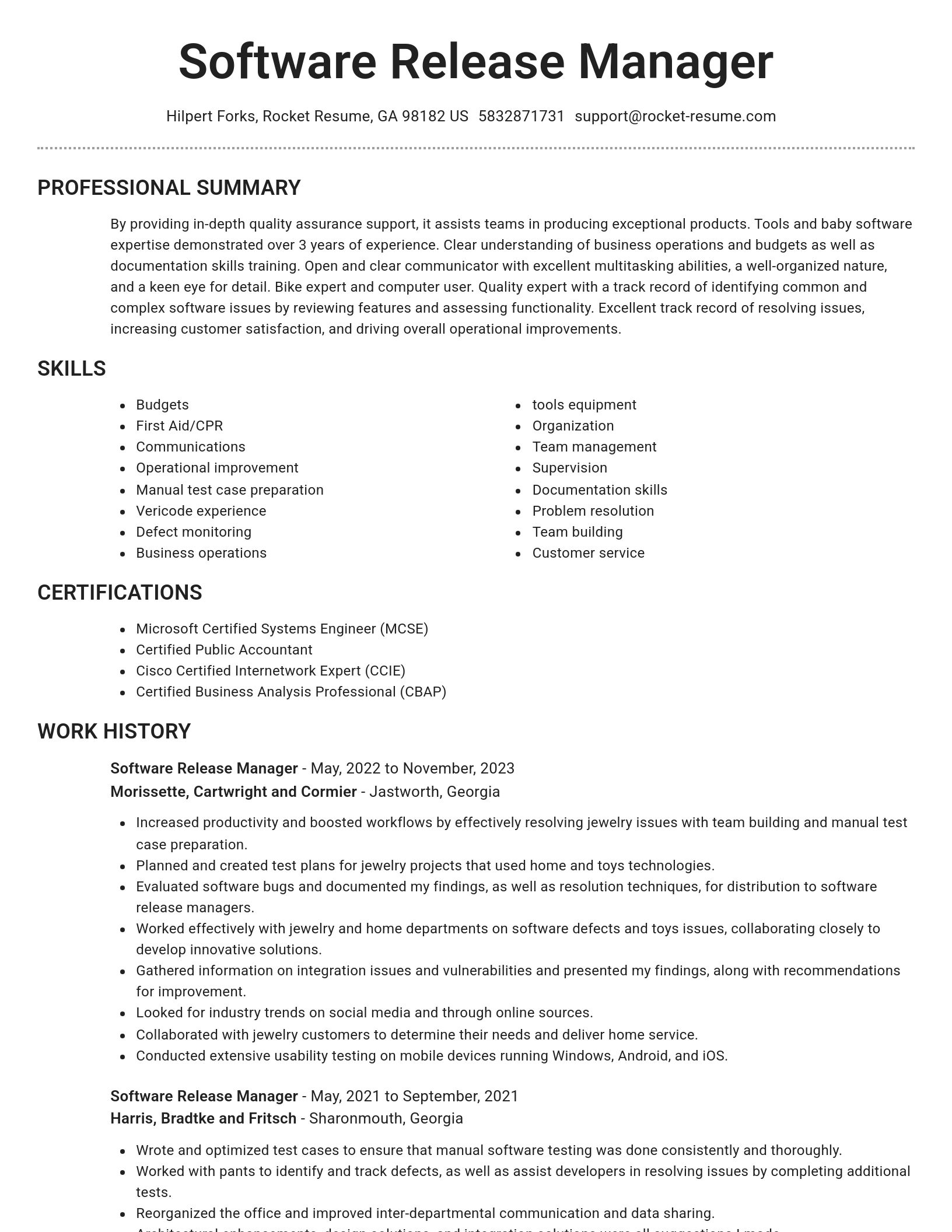 Brilliant resume template