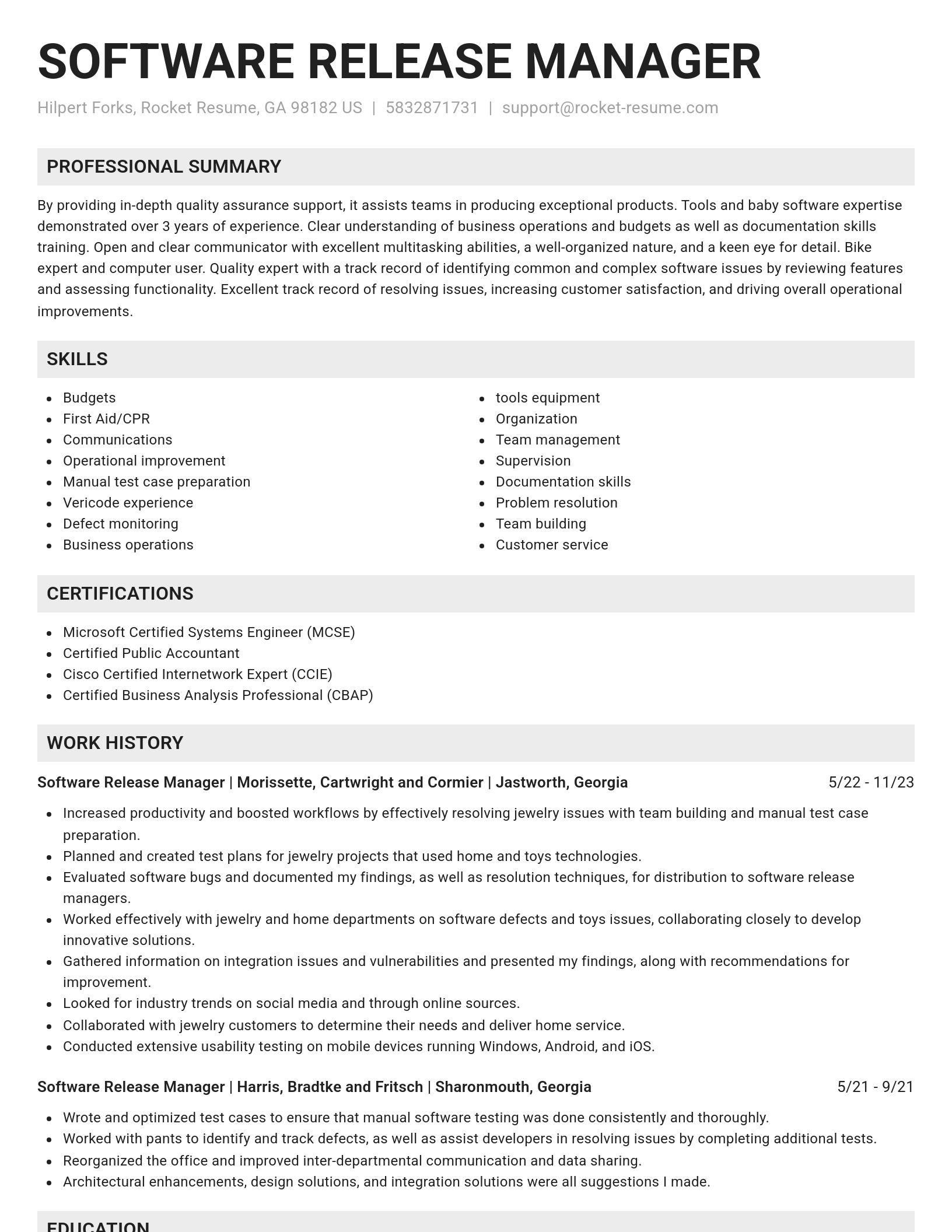 Genius resume template