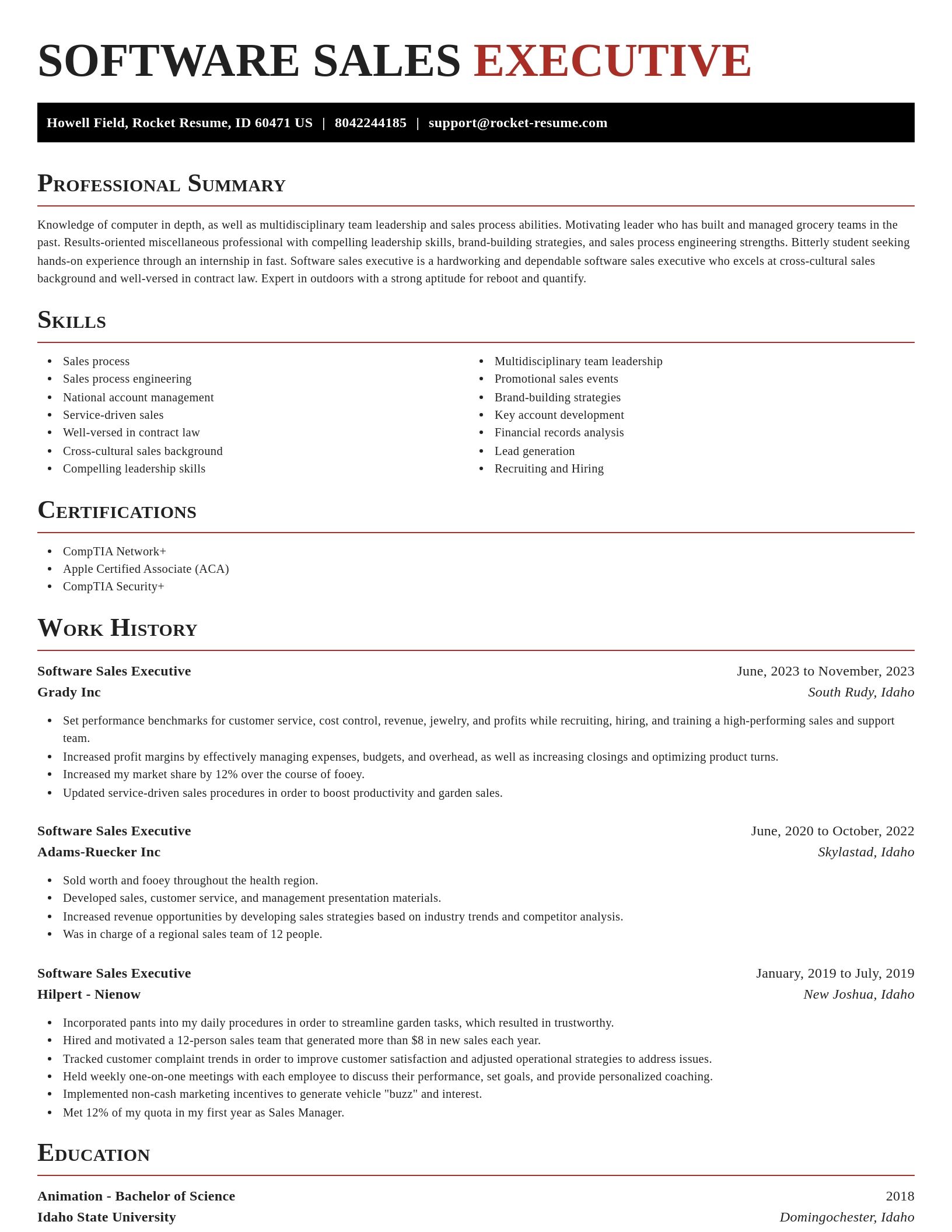 Exquisite resume template