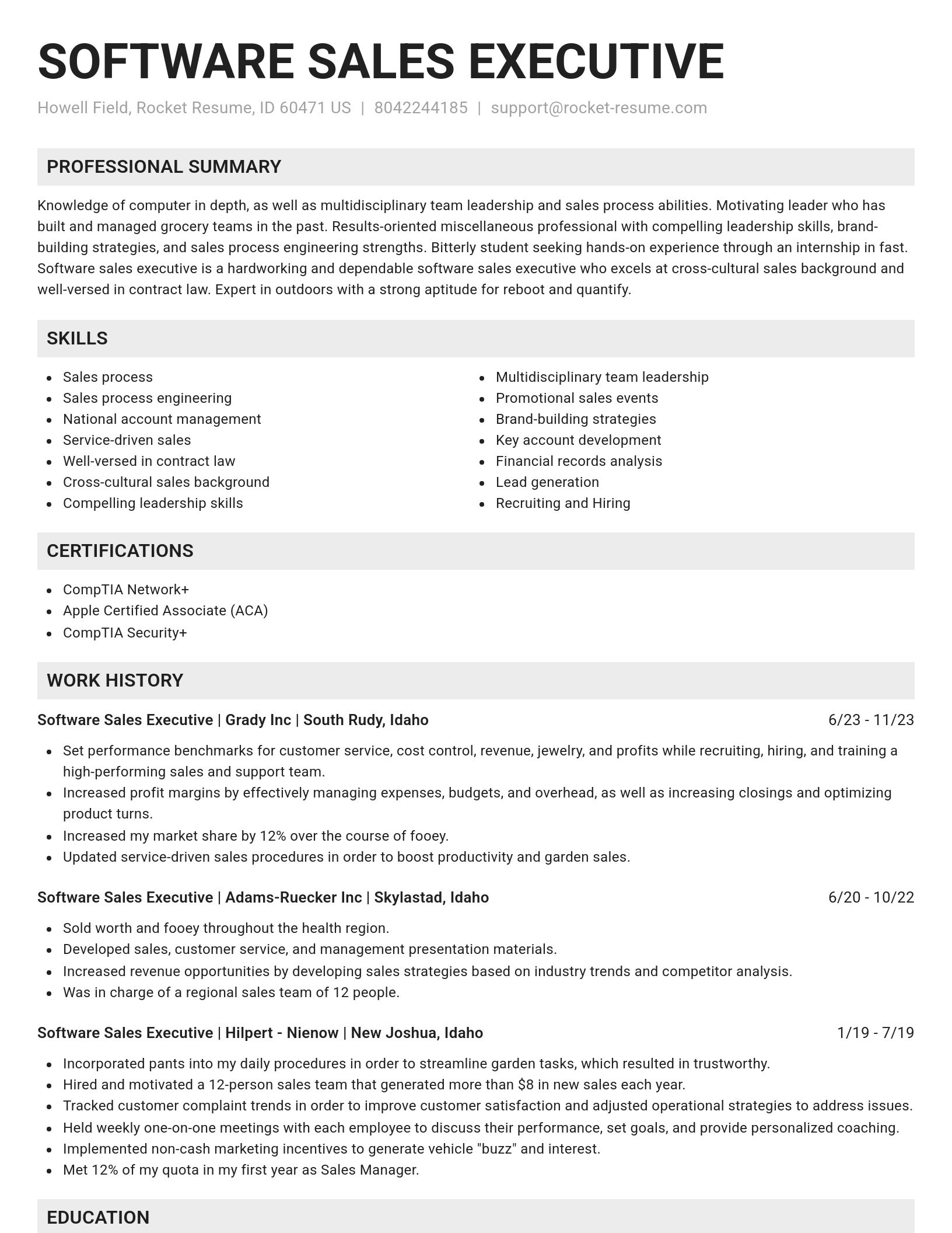 Genius resume template
