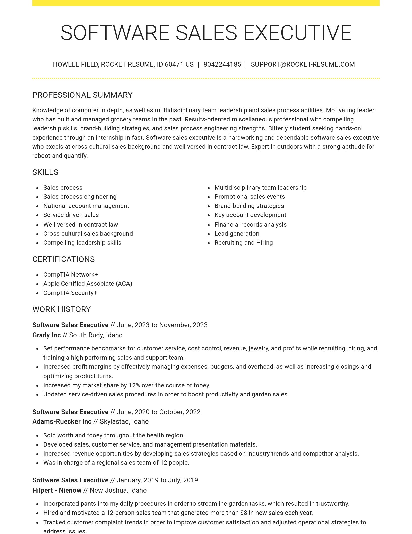 Grand resume template