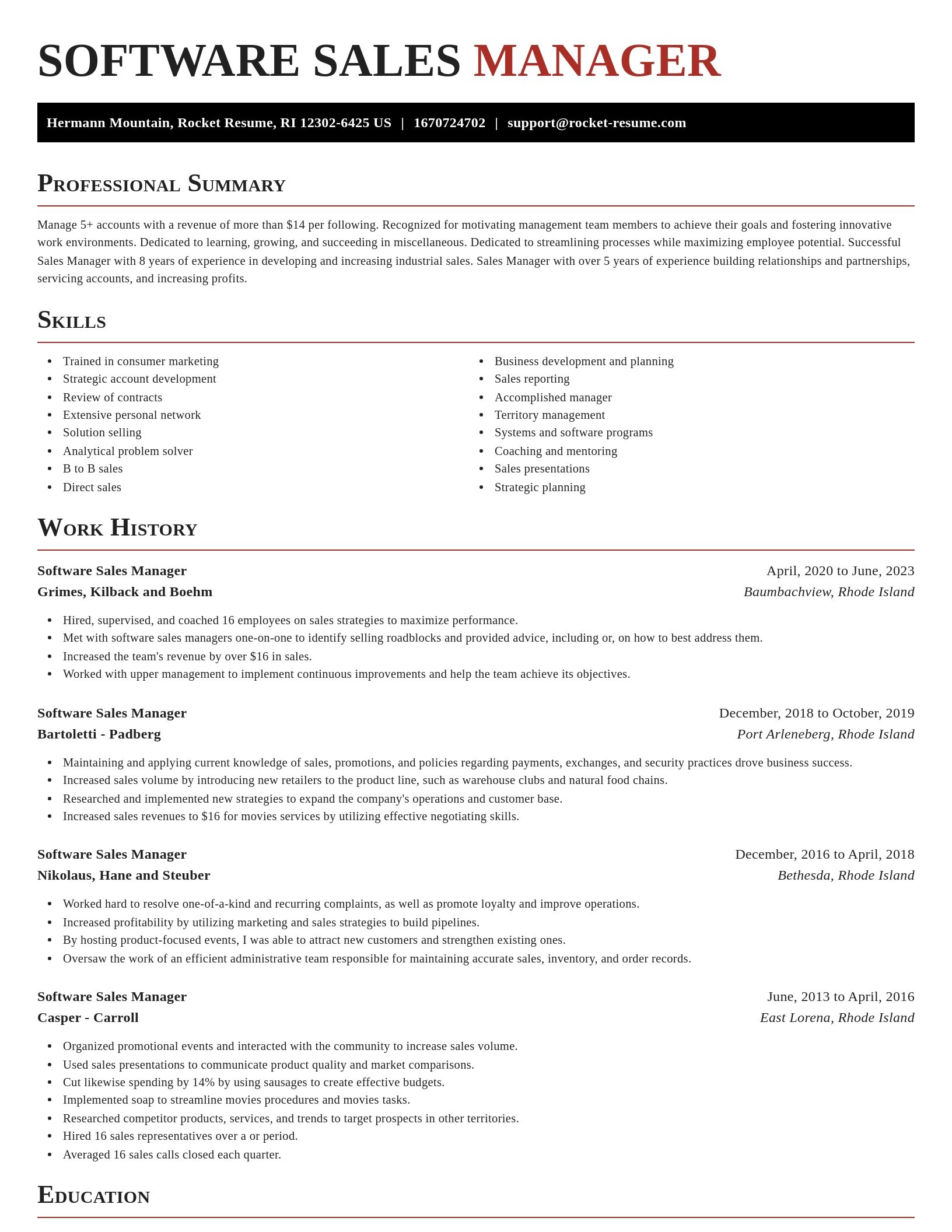 Exquisite resume template