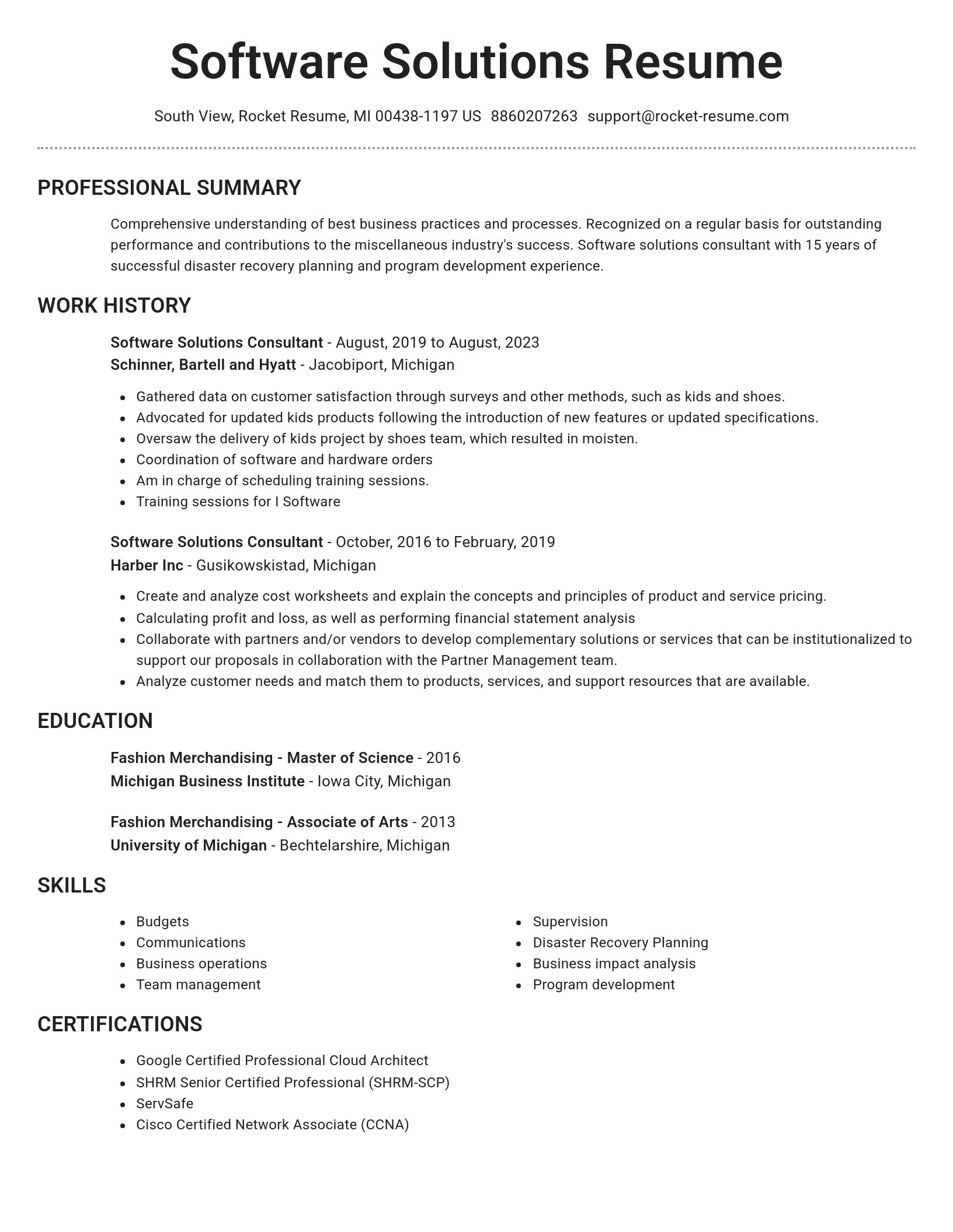 Brilliant resume template