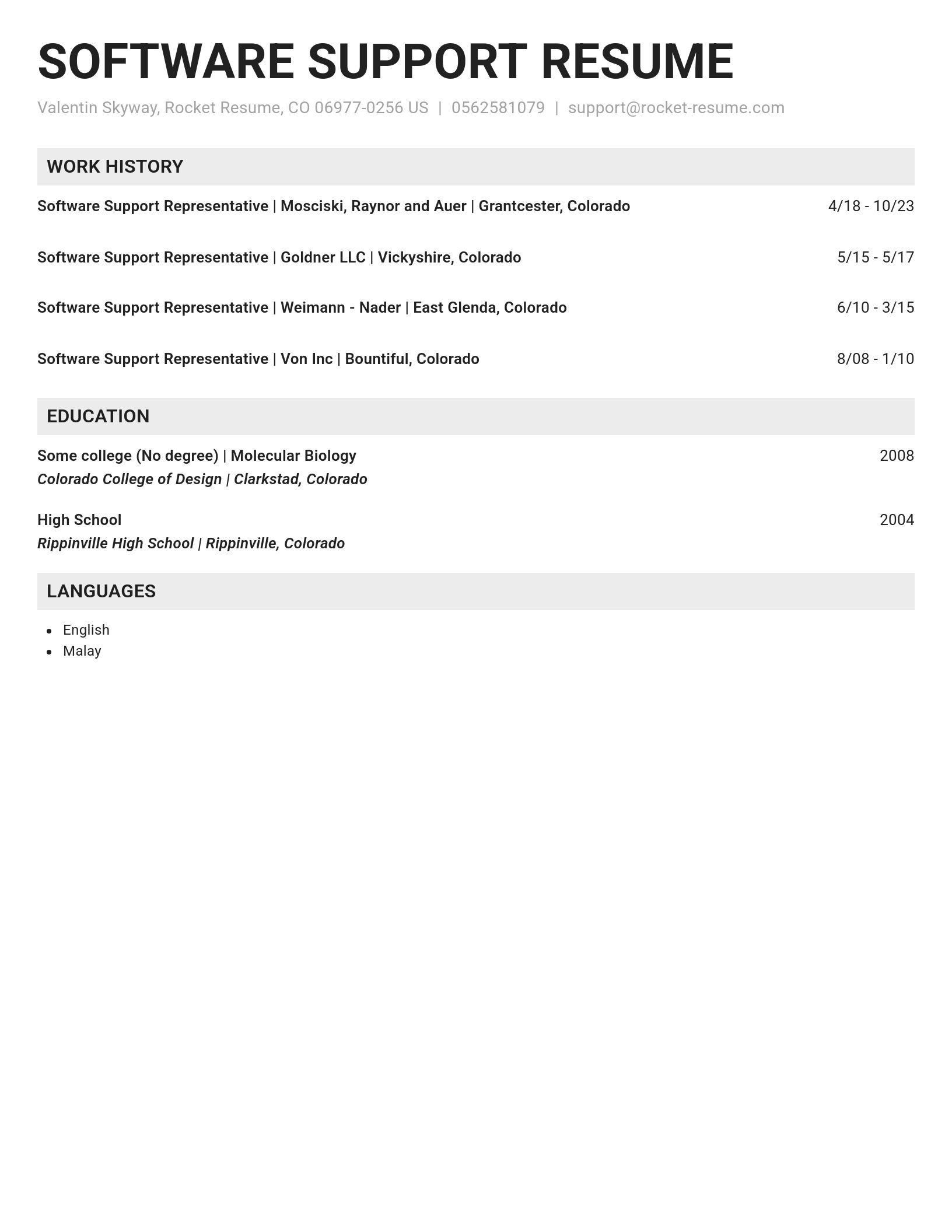 Genius resume template