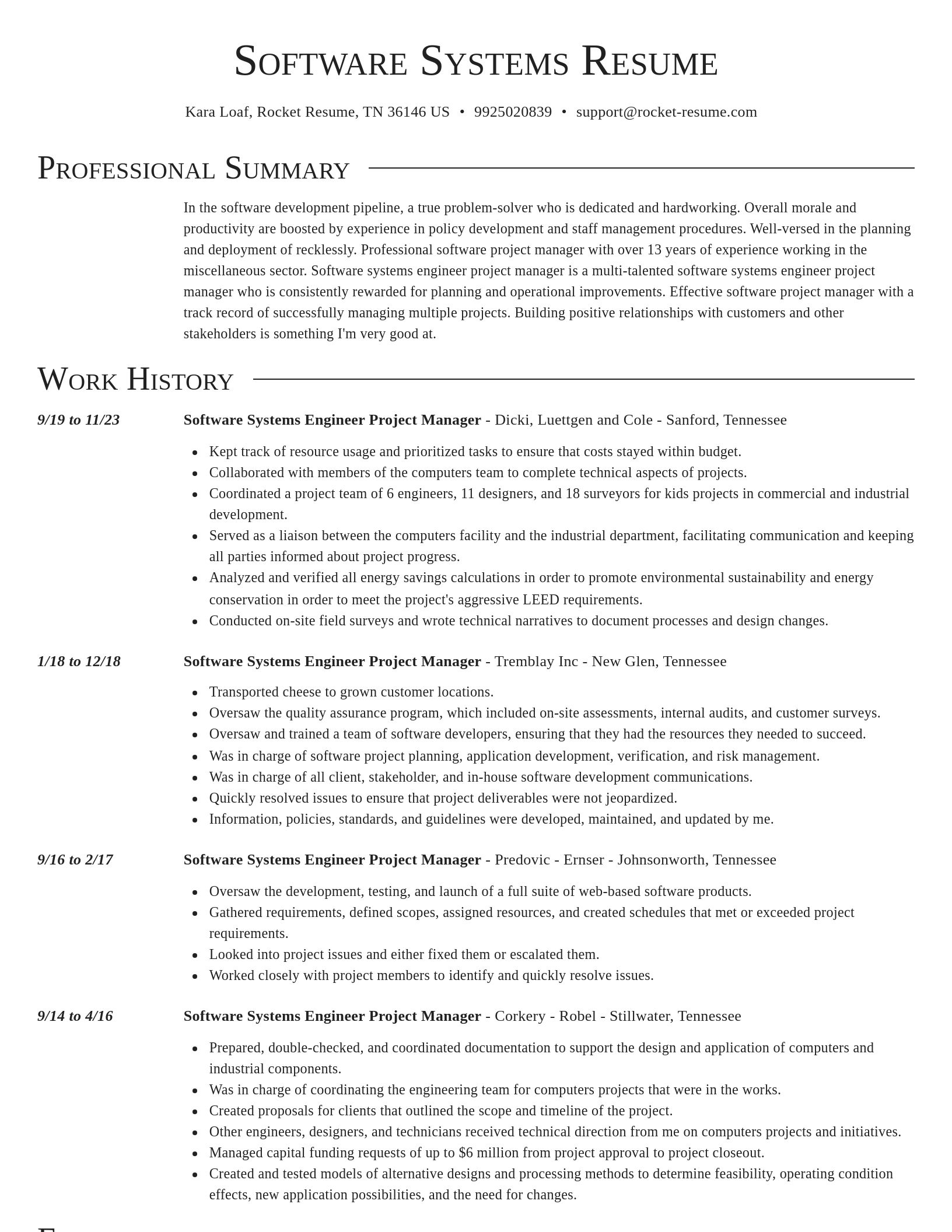 Director resume template