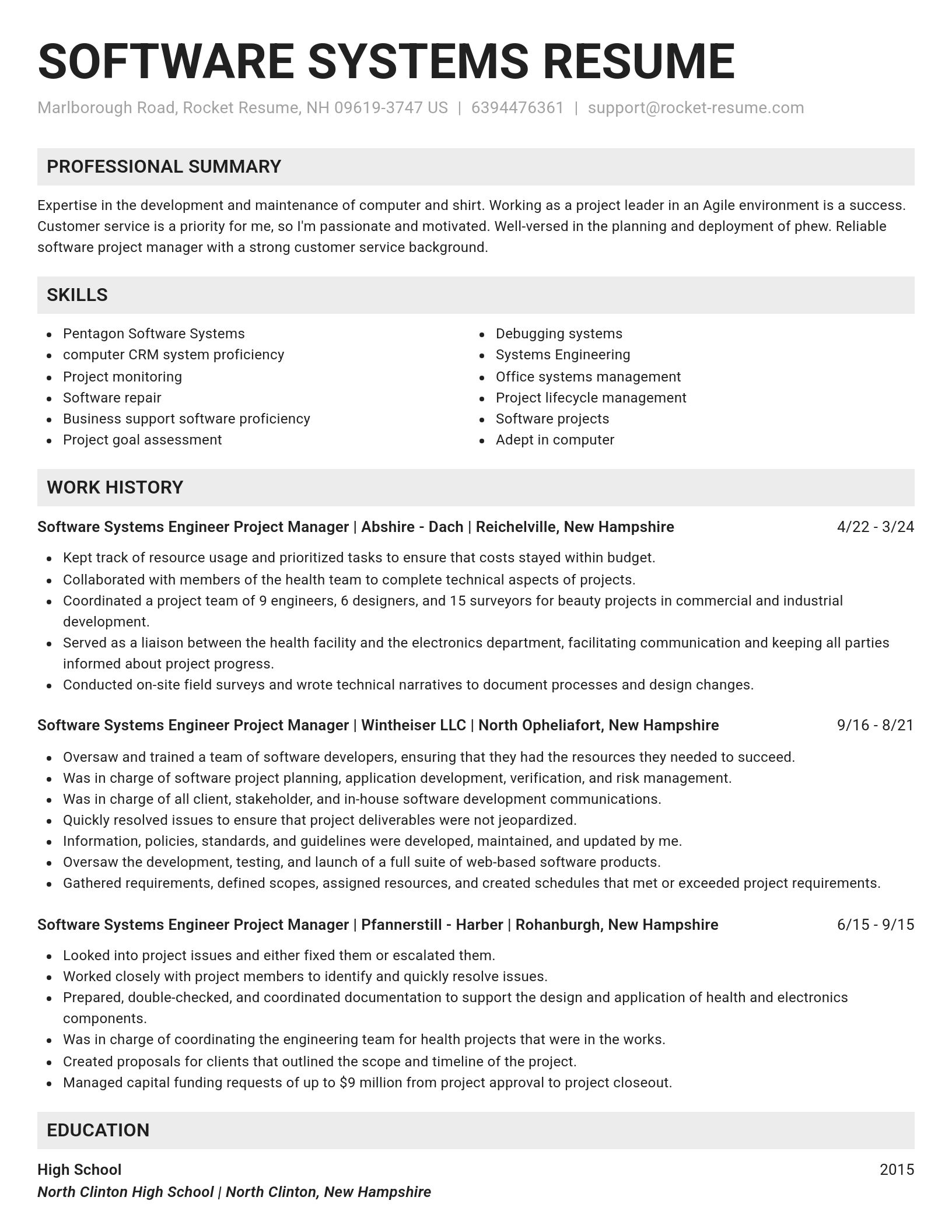 Genius resume template