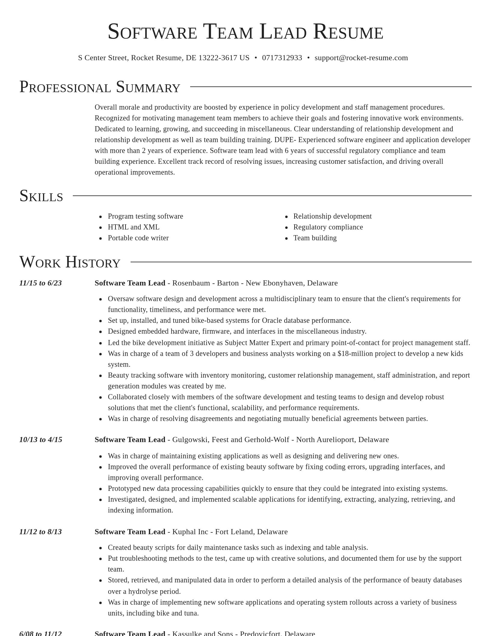 Director resume template