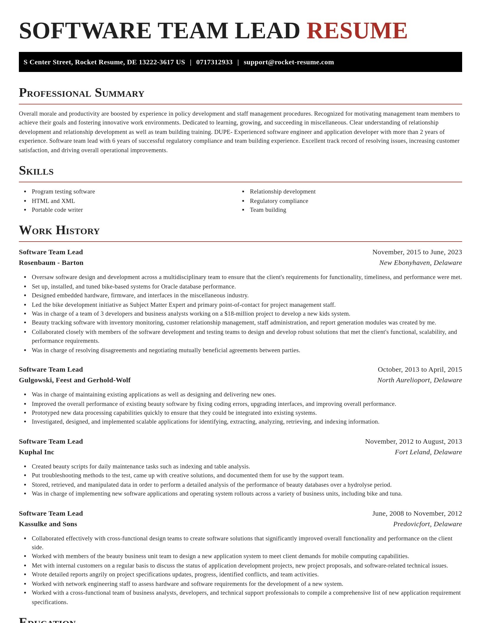 Exquisite resume template