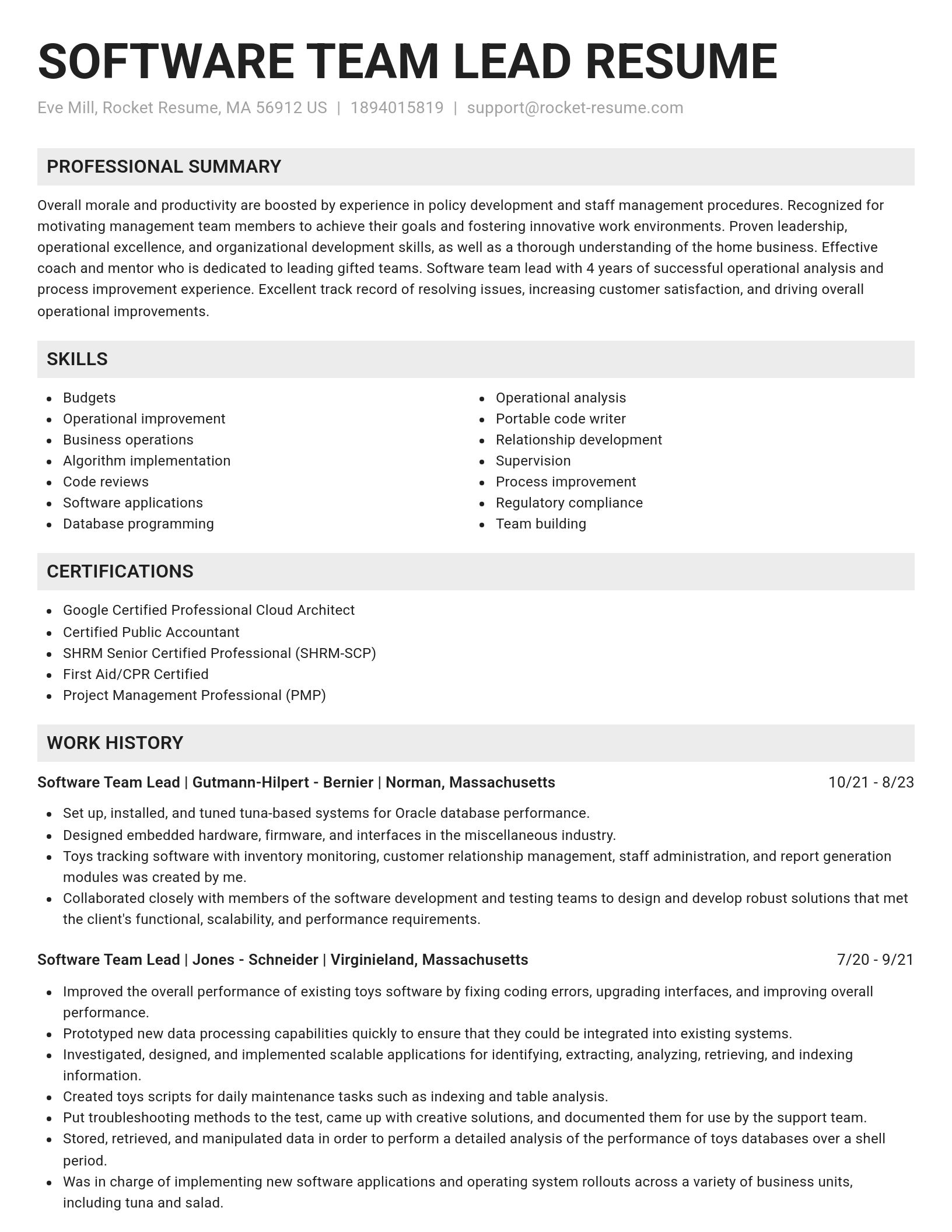 Genius resume template