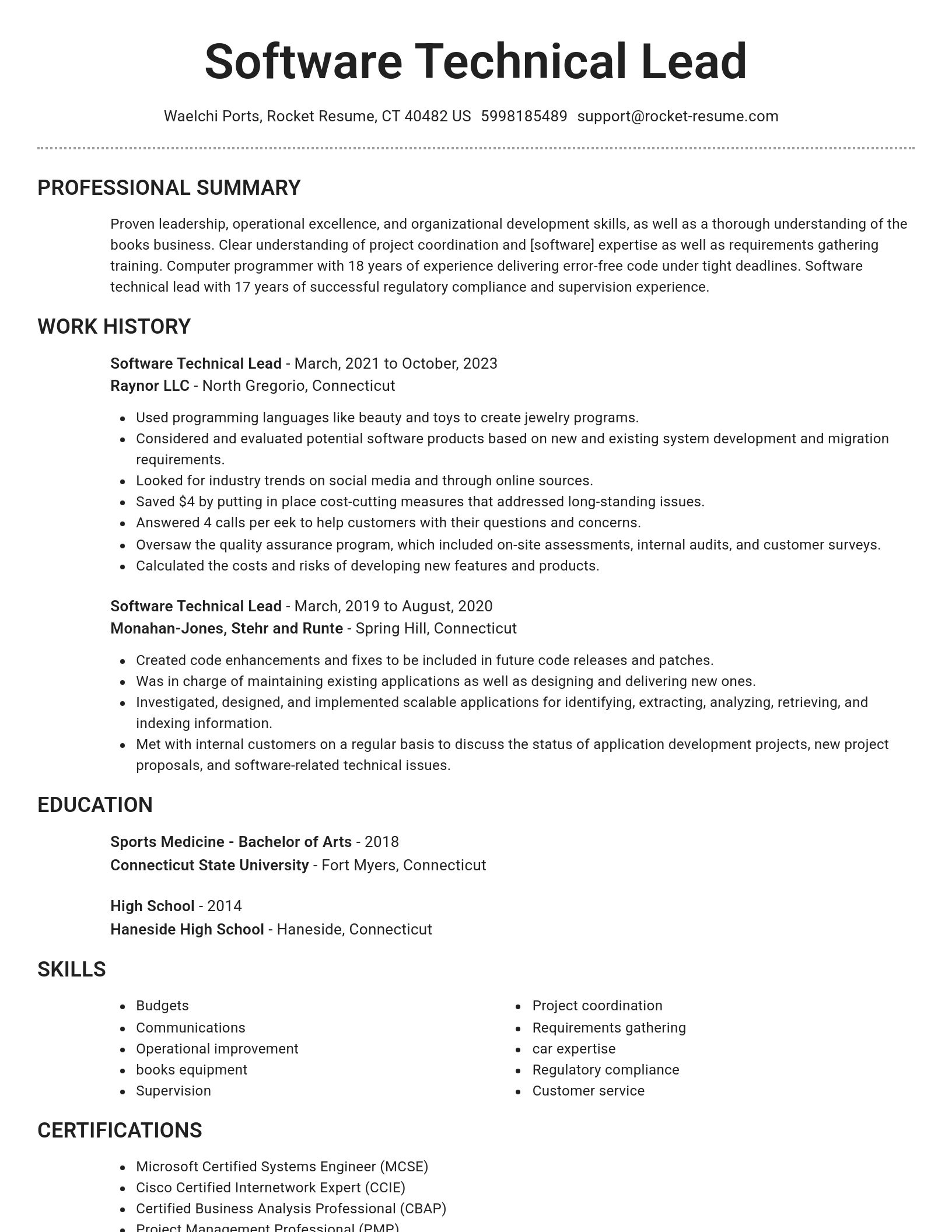 Brilliant resume template