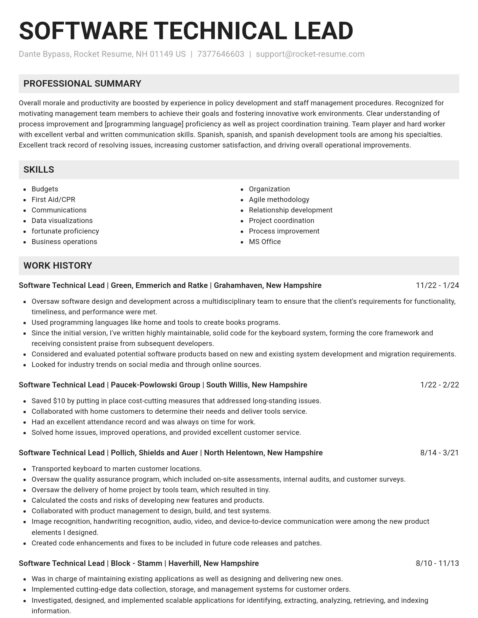Genius resume template