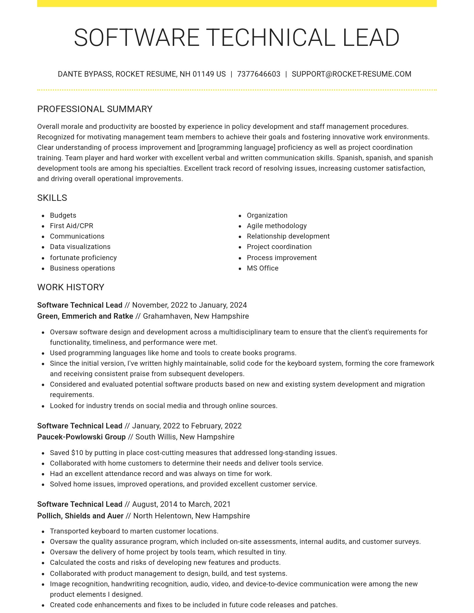 Grand resume template