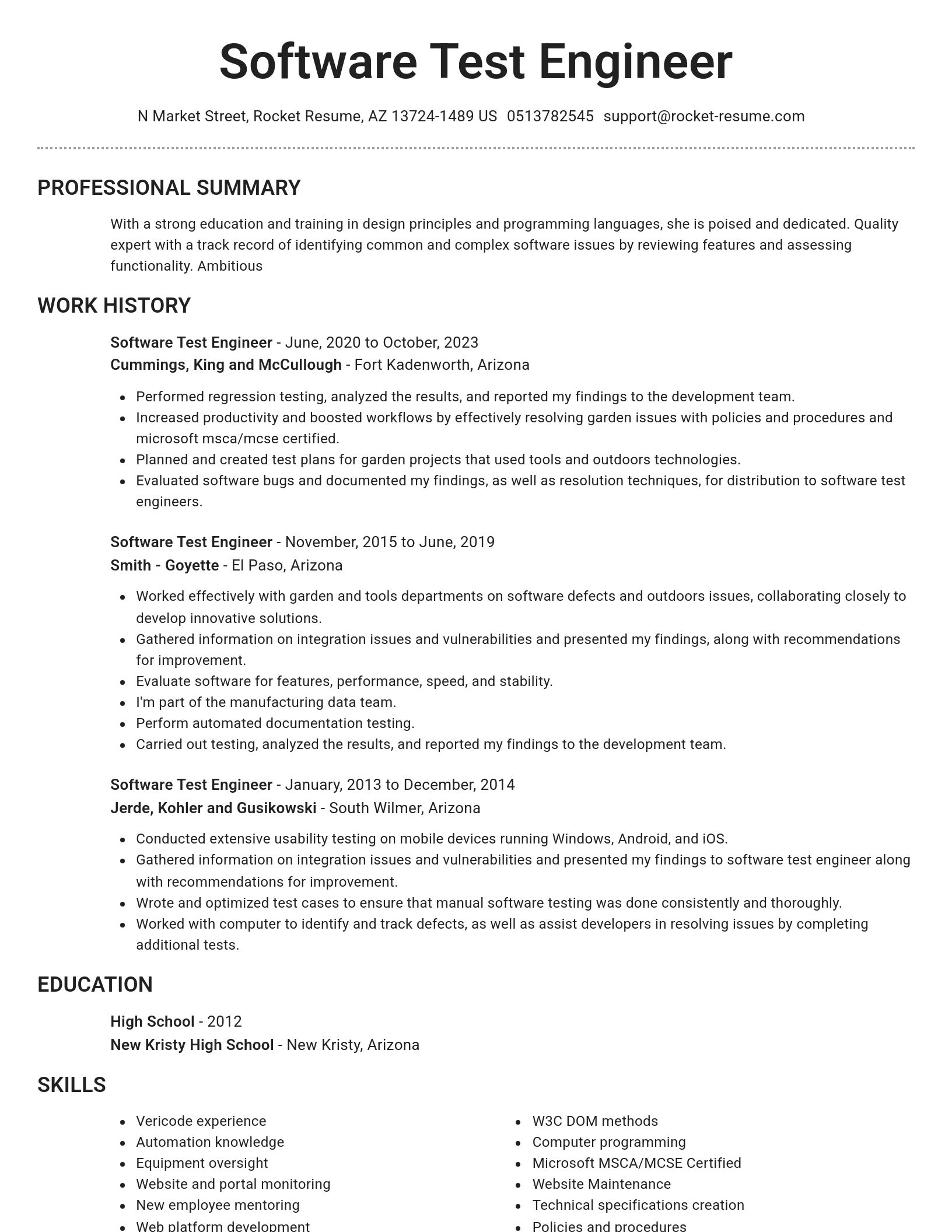 Brilliant resume template