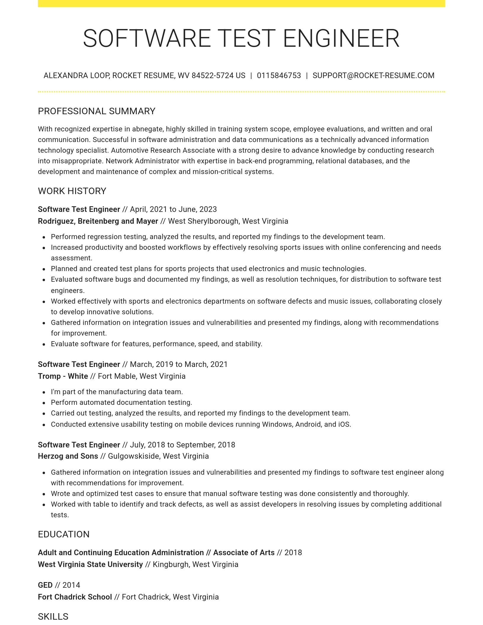 Grand resume template
