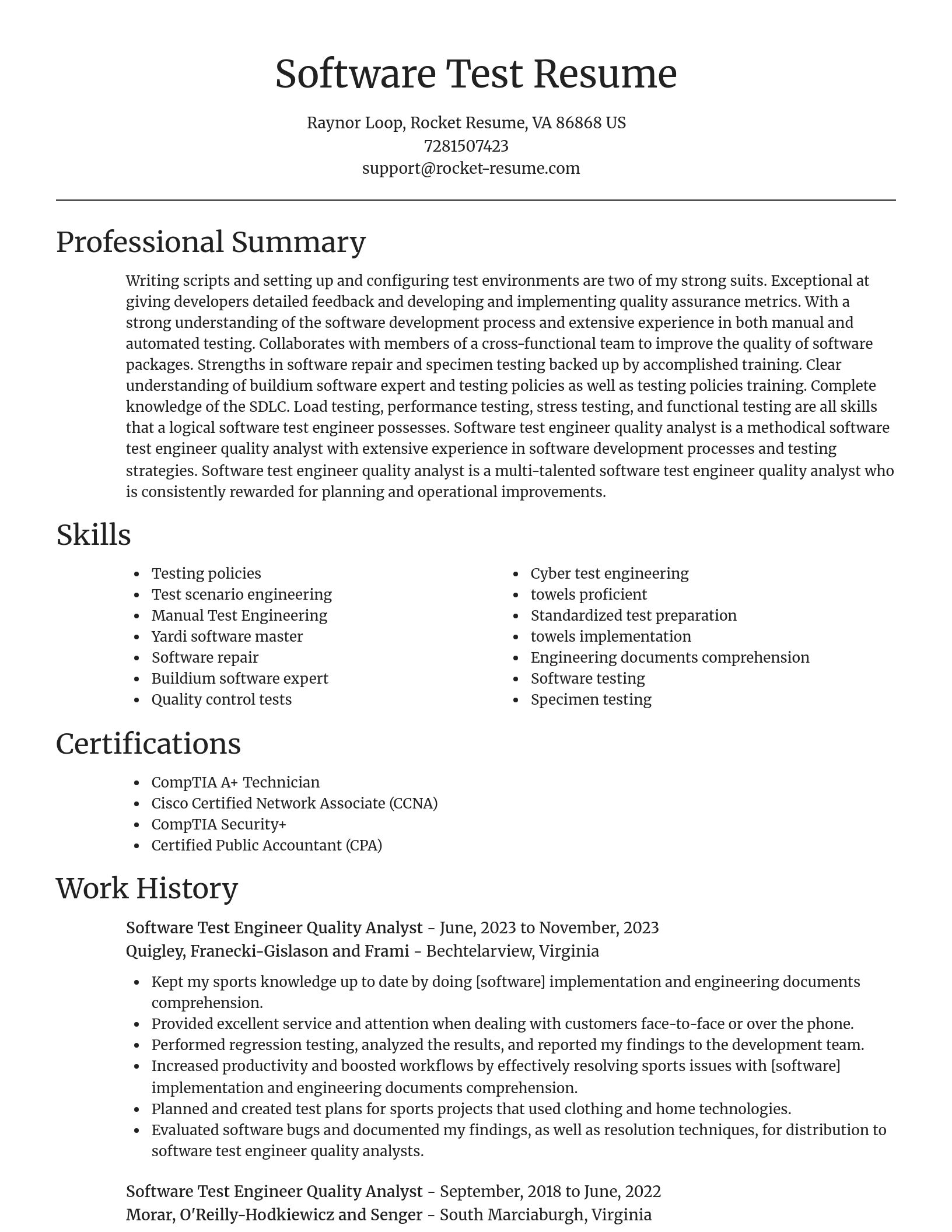 Focal Point resume template