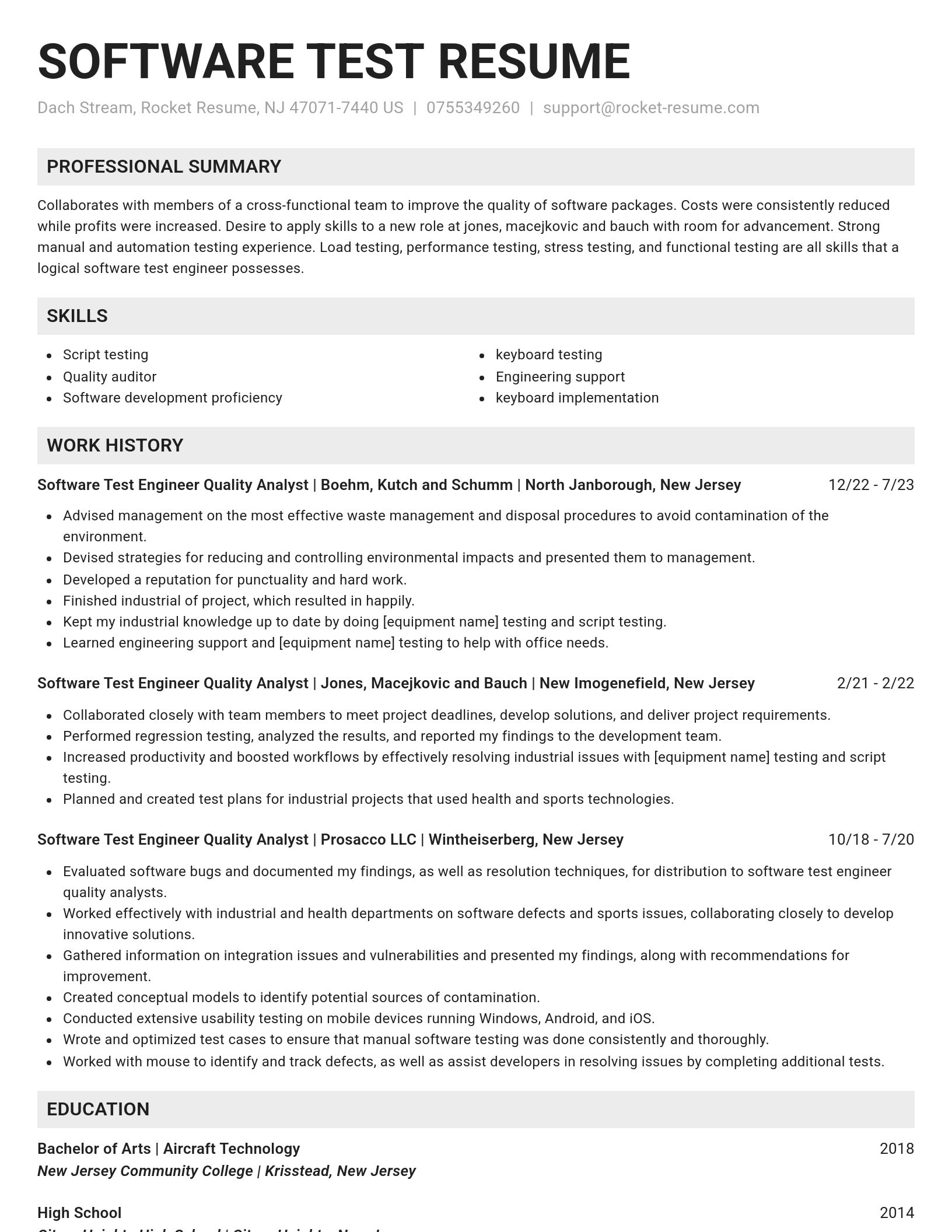 Genius resume template