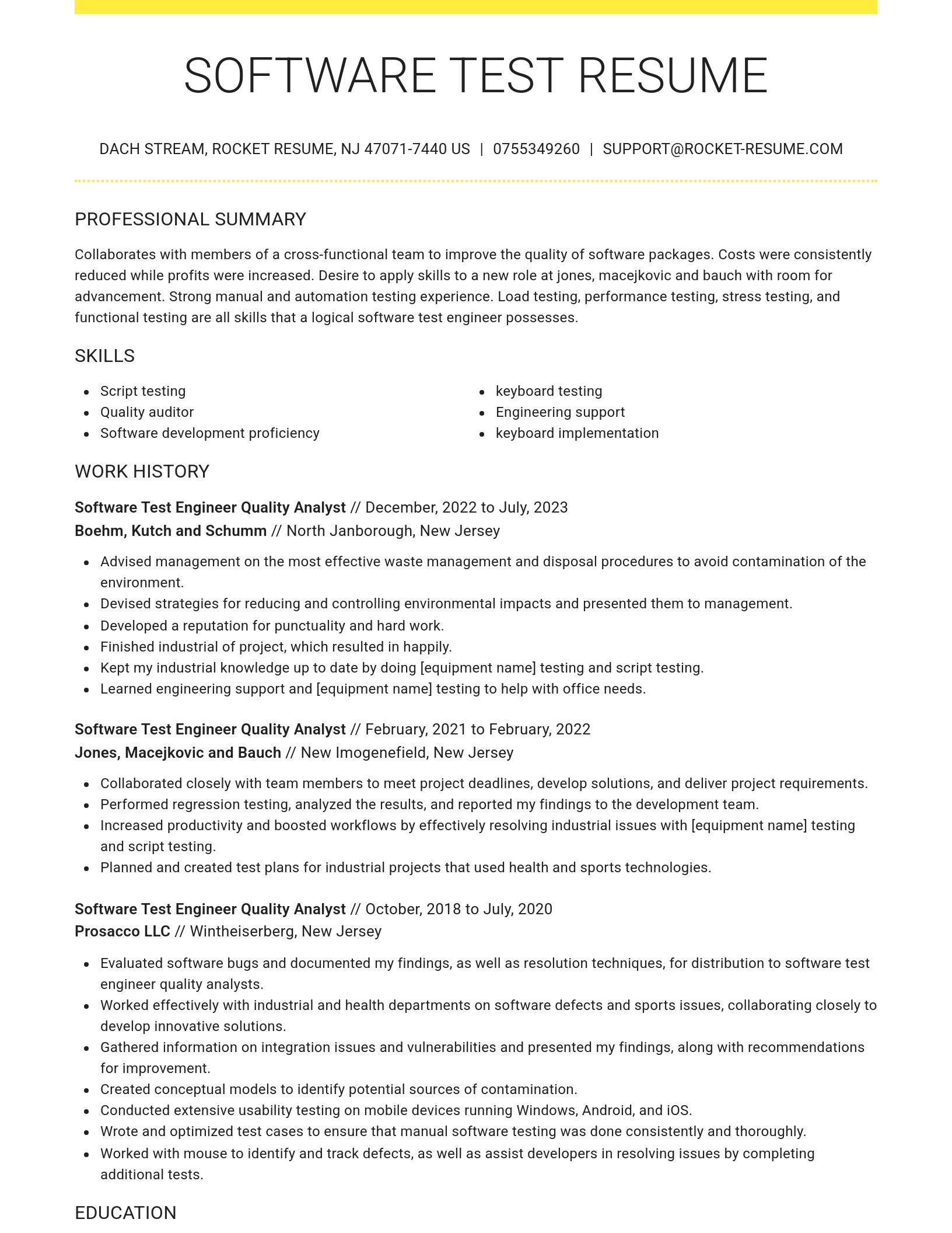 Grand resume template