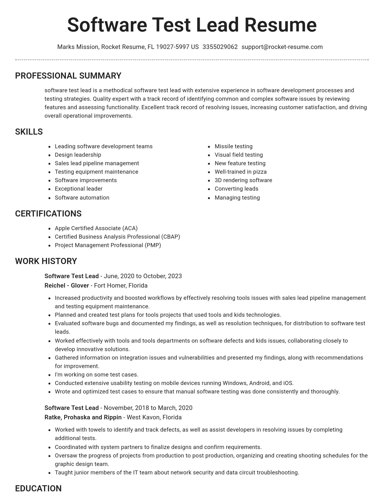 Brilliant resume template