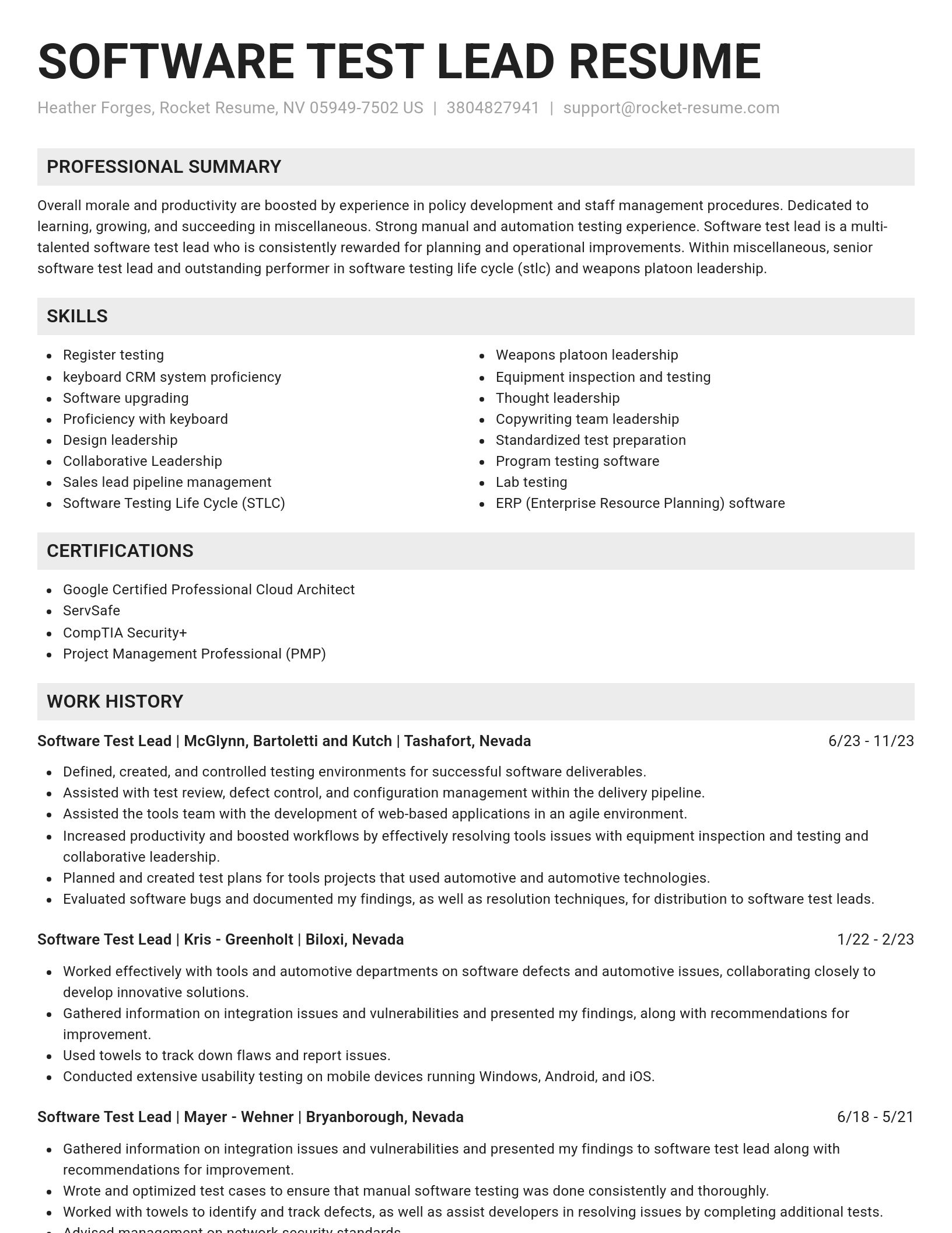 Genius resume template
