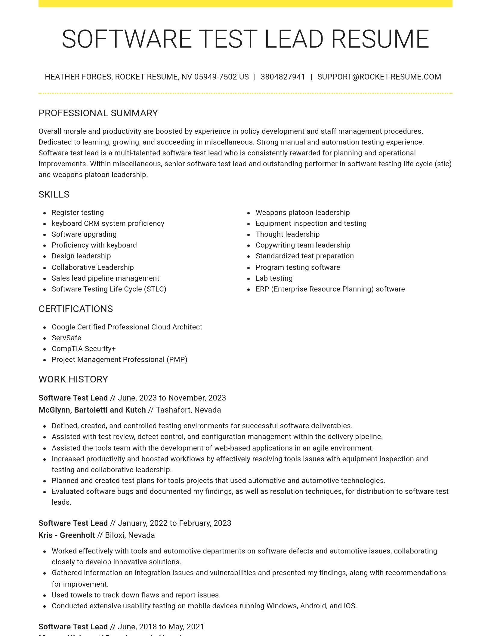 Grand resume template