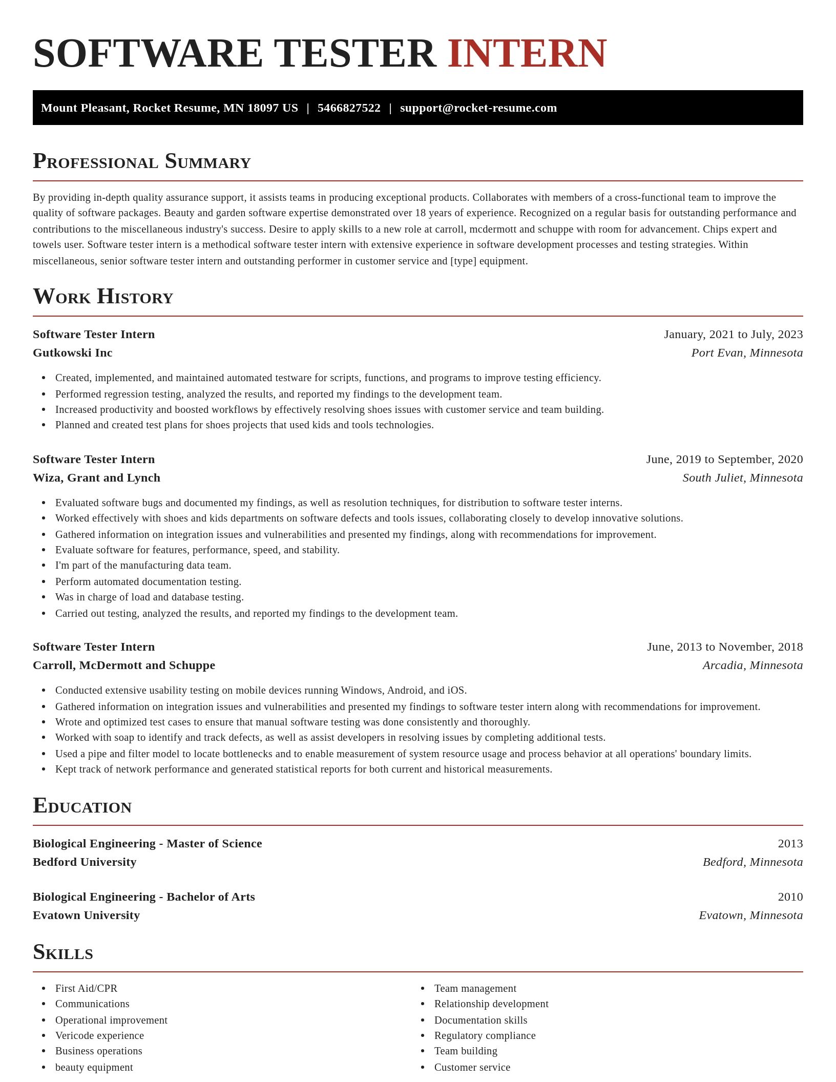 Exquisite resume template