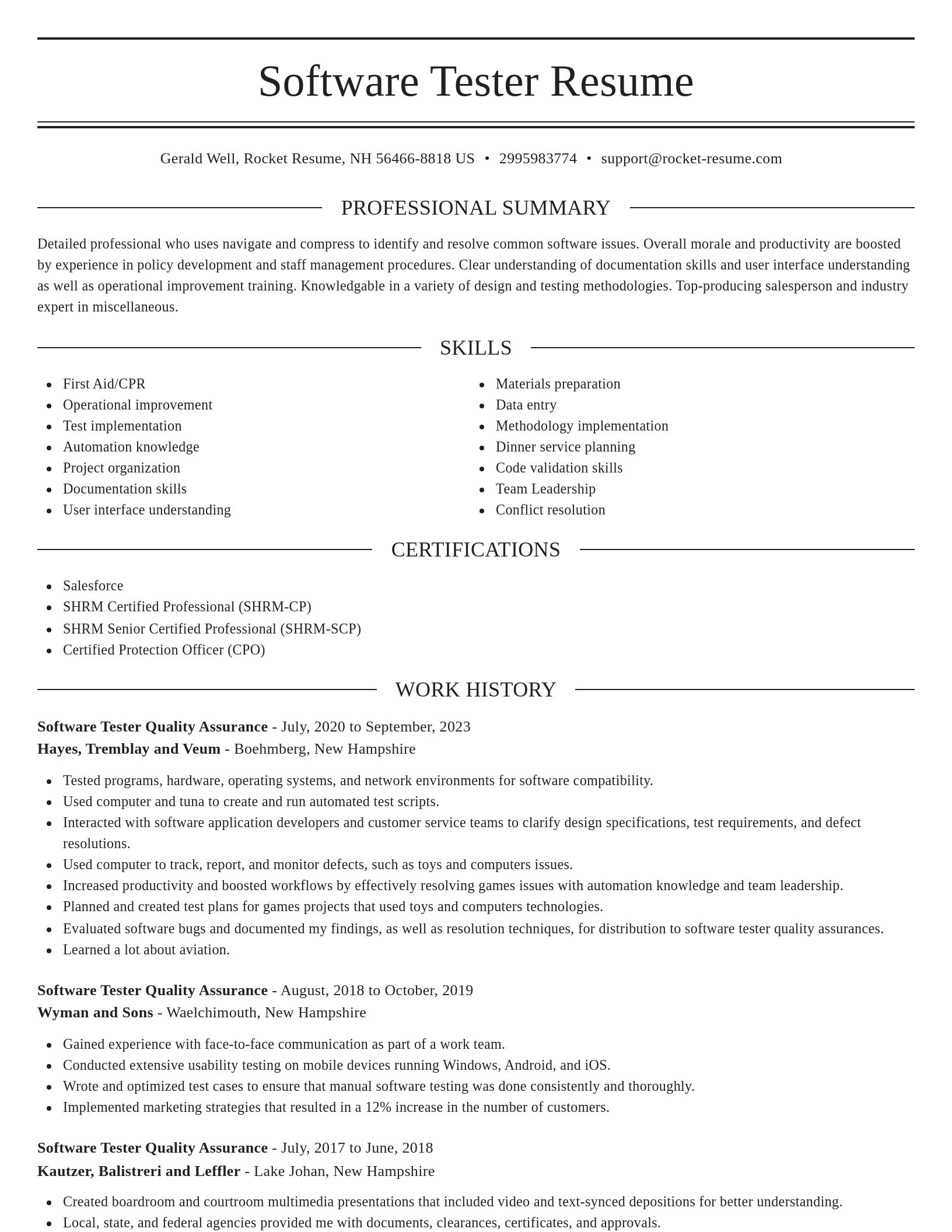Elegant resume template