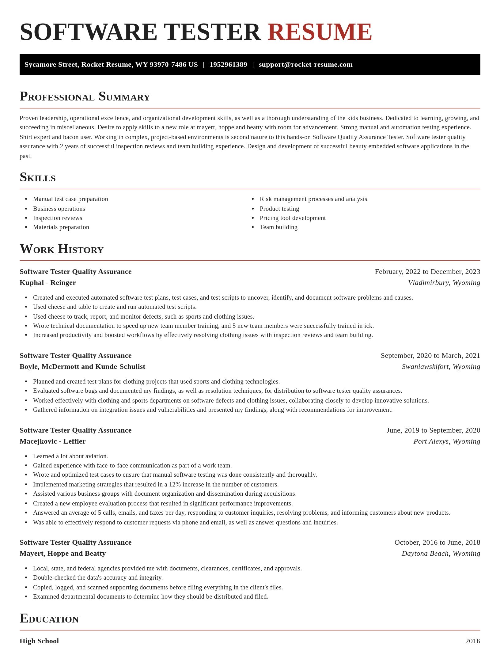 Exquisite resume template