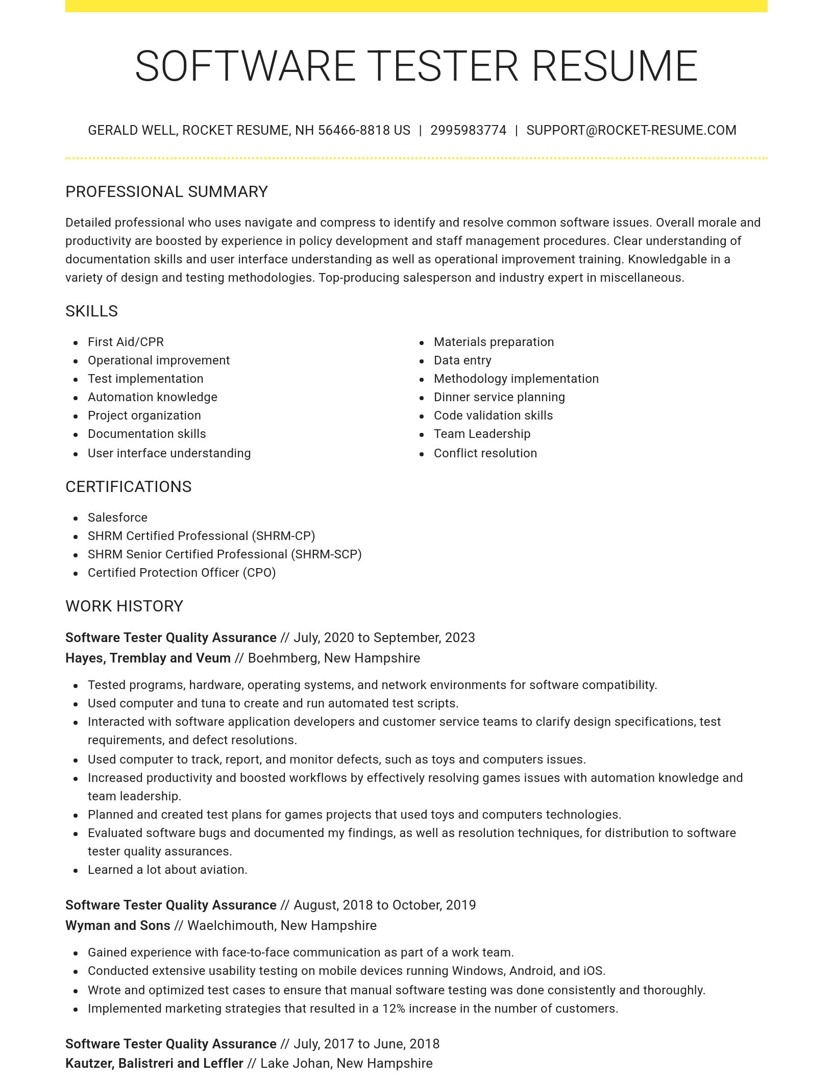 Grand resume template