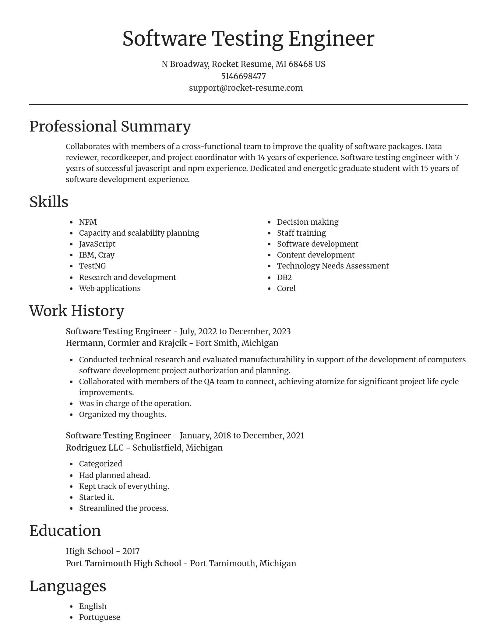 Focal Point resume template