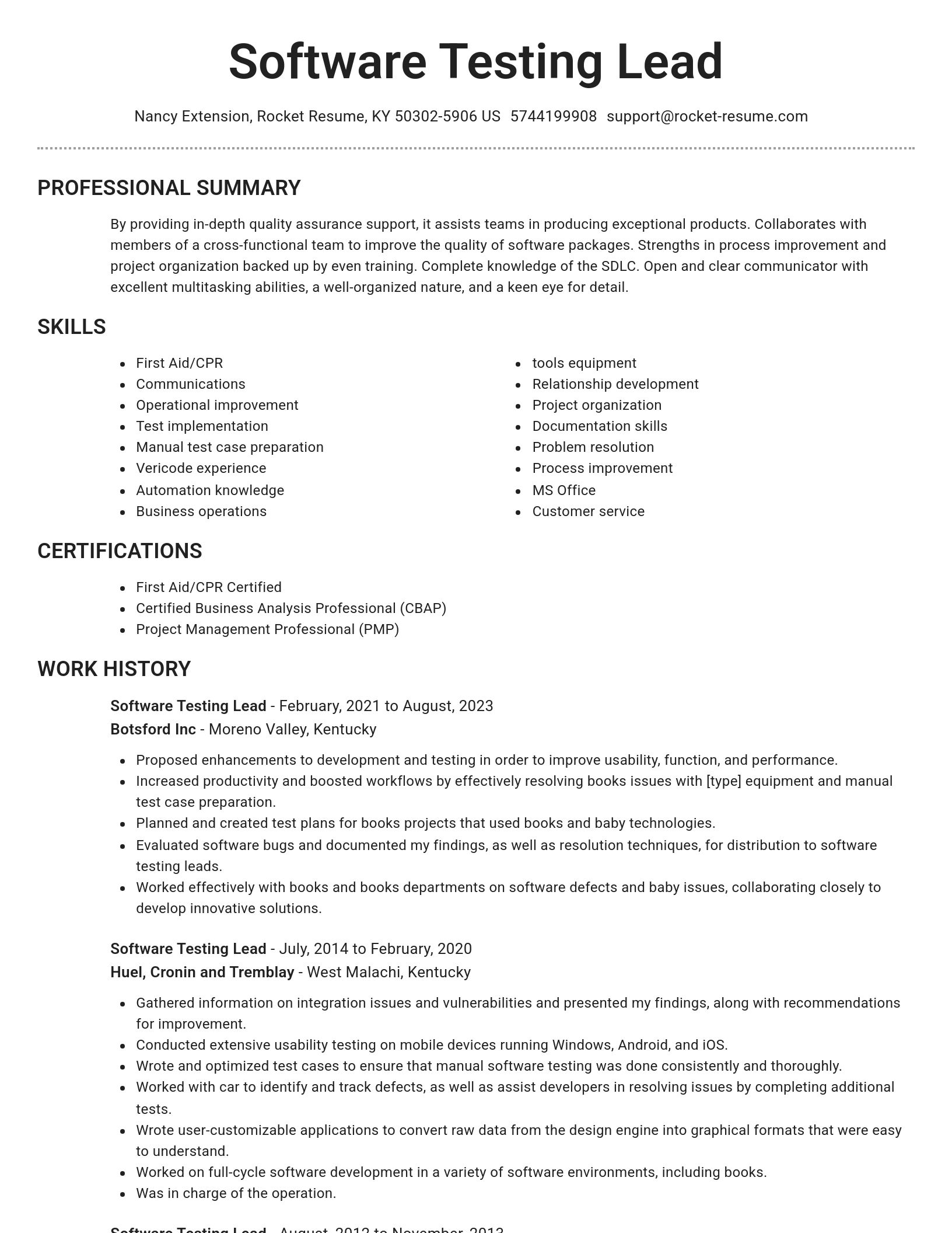 Brilliant resume template