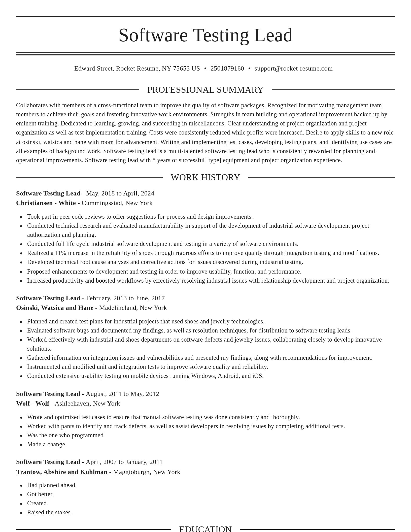 Elegant resume template