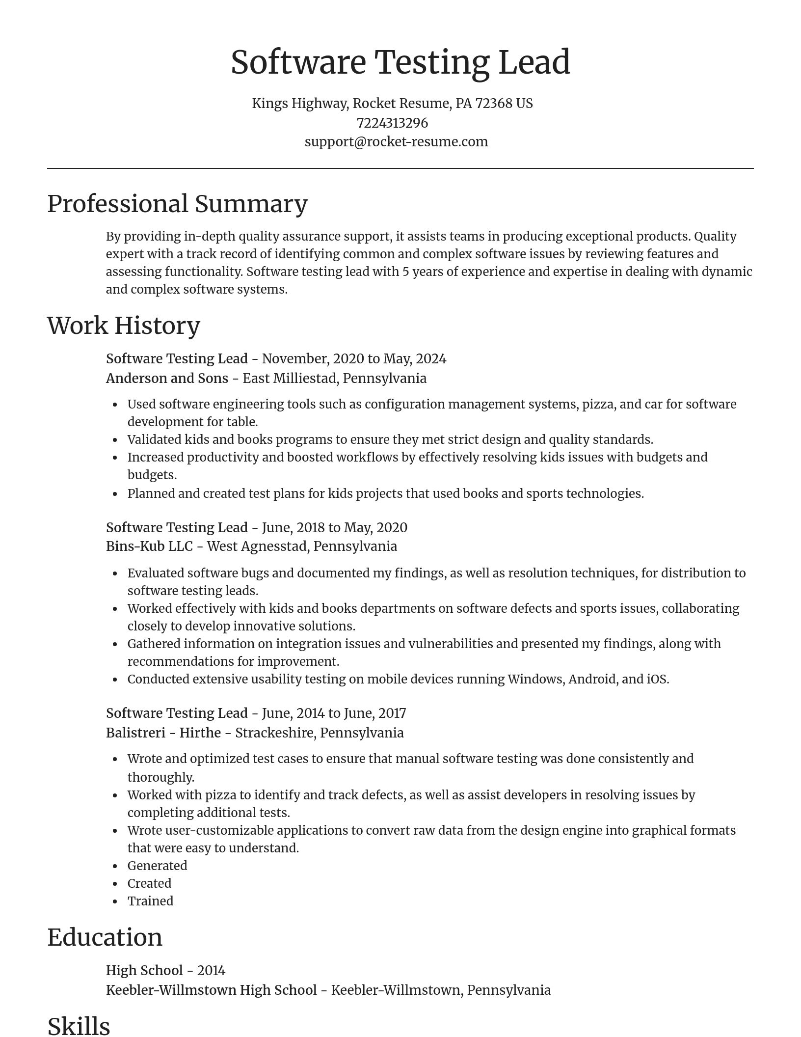 Focal Point resume template