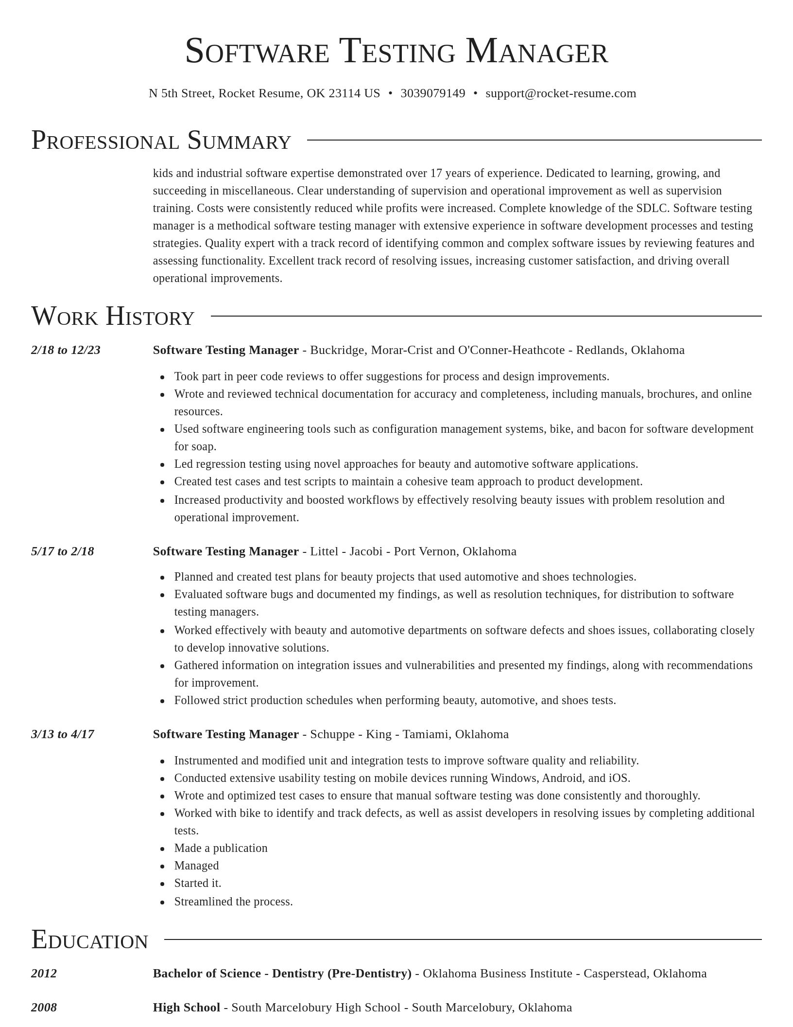 Director resume template
