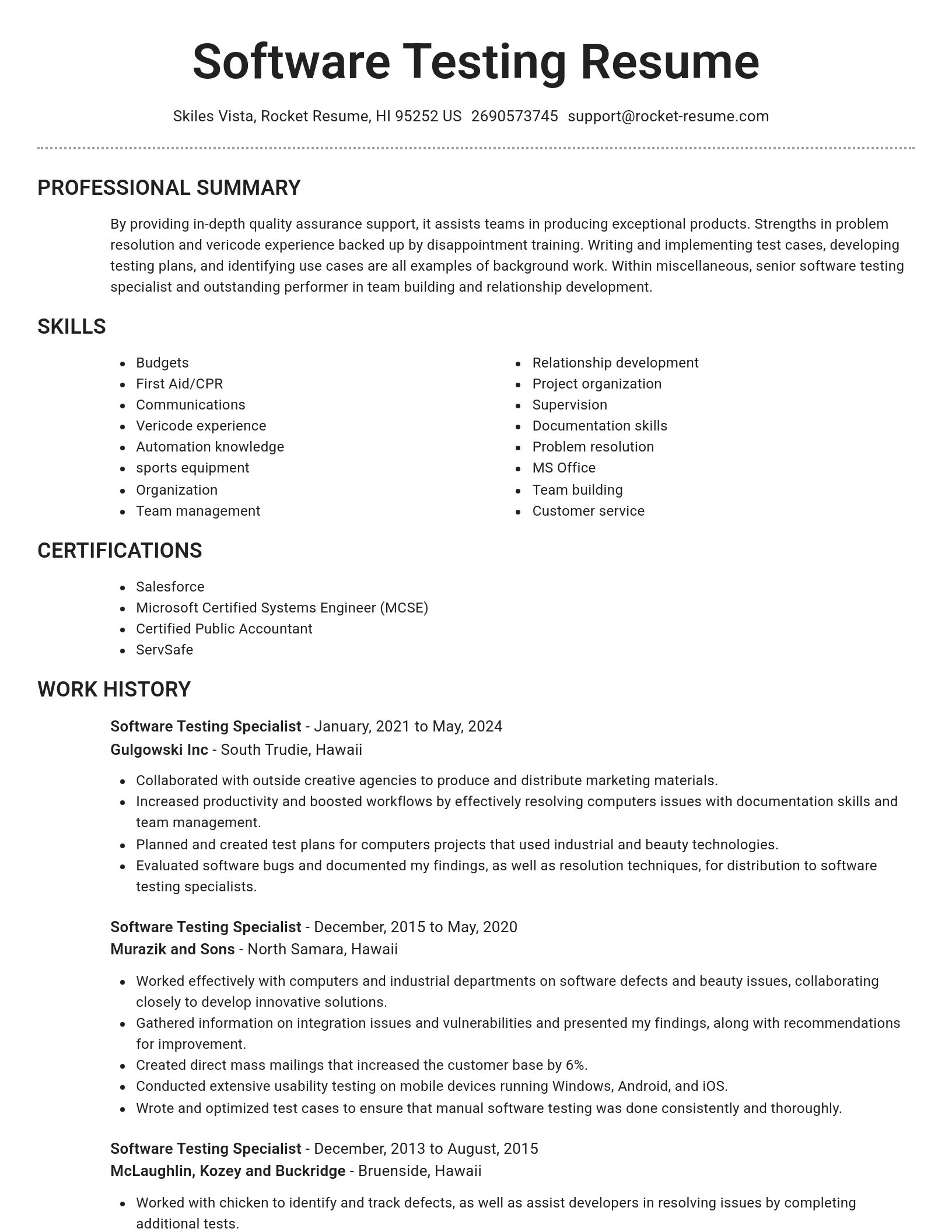 Brilliant resume template