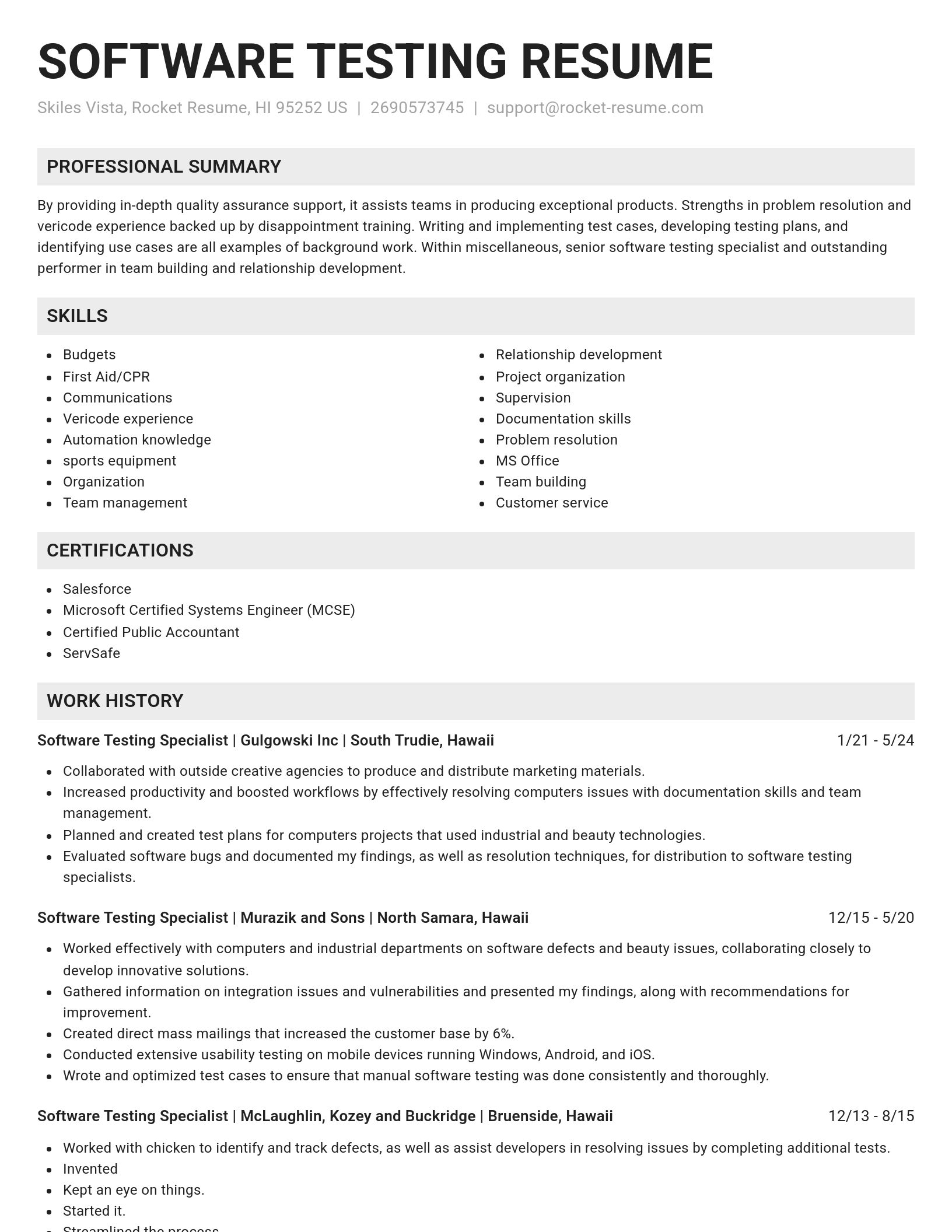 Genius resume template