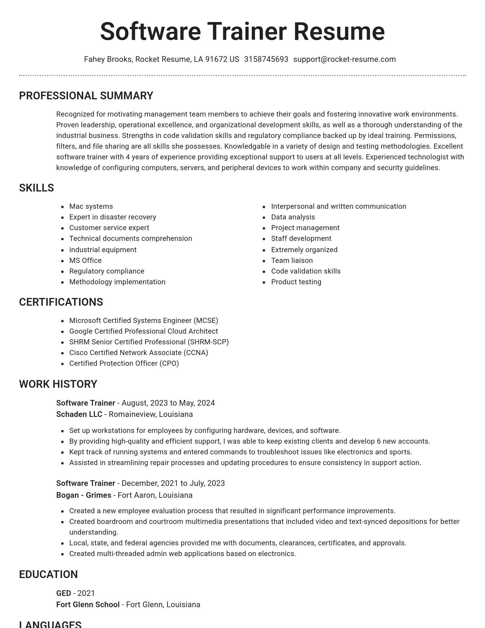 Brilliant resume template